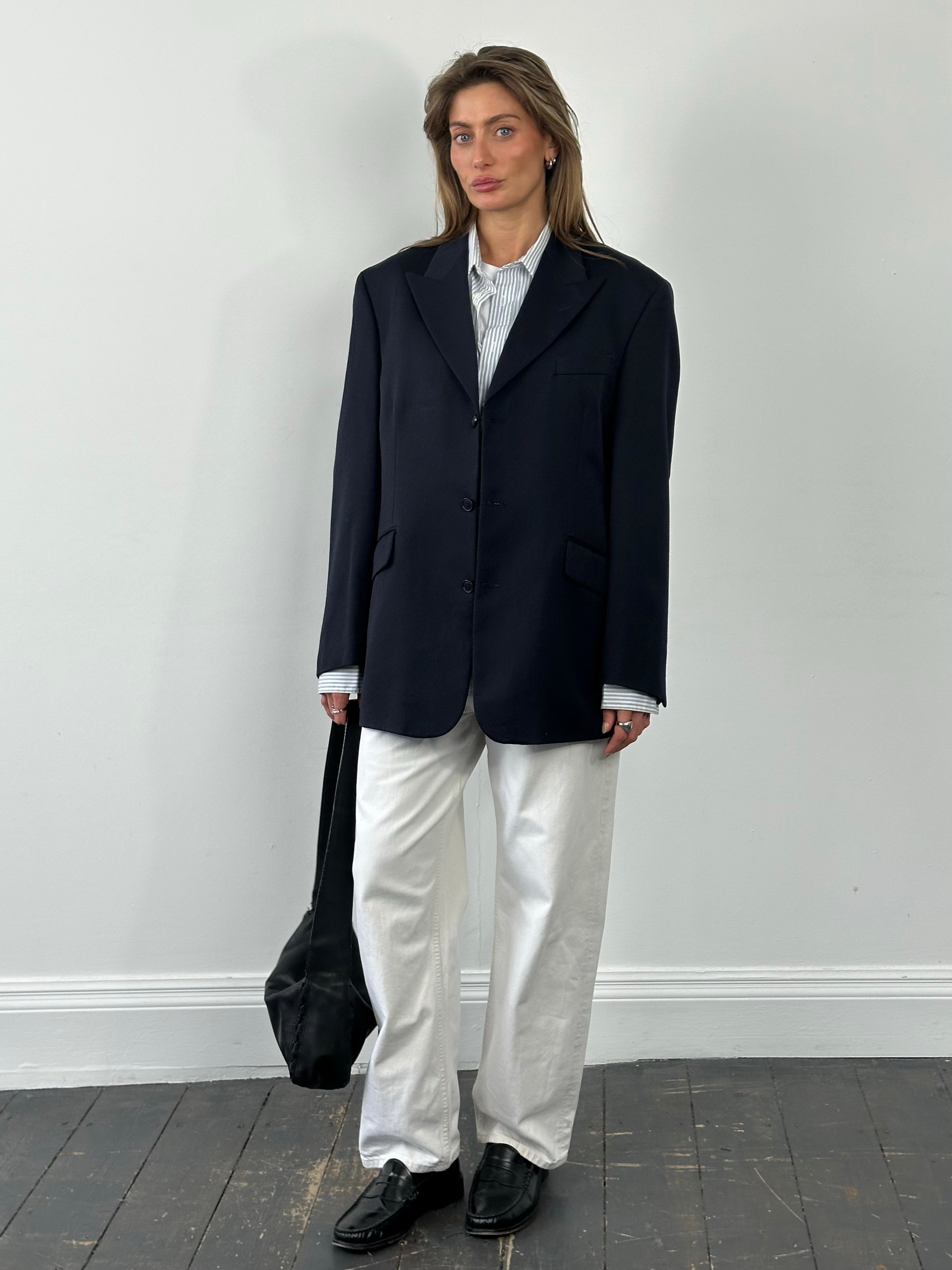 Yves Saint Laurent Pour Homme 1990s Pure Wool Single Breasted Blazer - 42R/L/XL