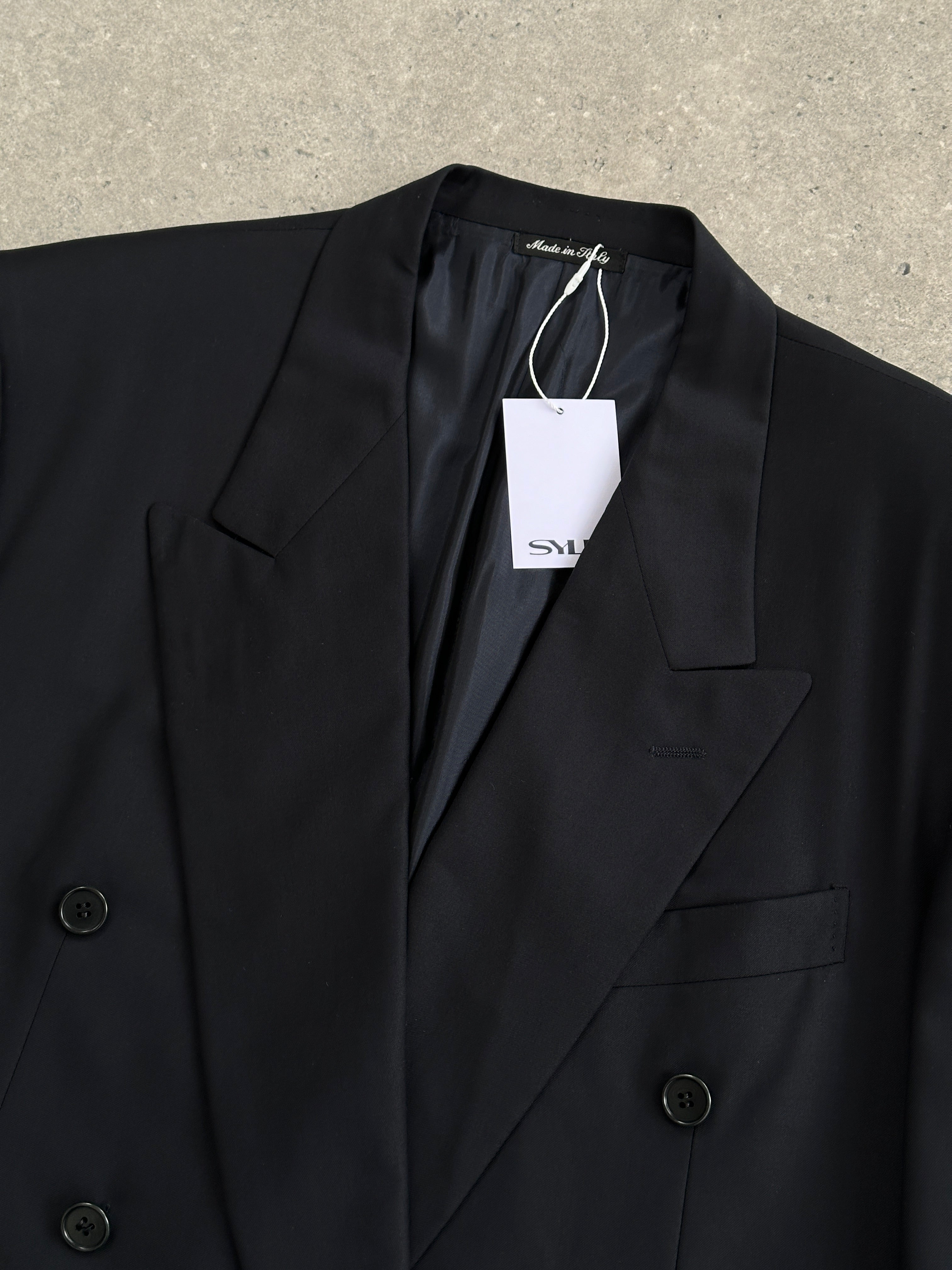 Pal Zileri x Loro Piana oversized wool blazer with double-breasted lapels in size 42R/XL, showcasing a tailored fit and classic design.