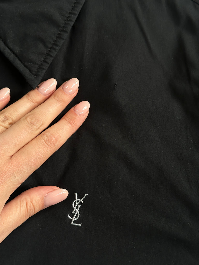 Yves Saint Laurent Cotton Logo Bomber Jacket - L/XL - SYLK