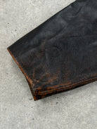 Italian Vintage 1990s Distressed Leather Jacket - L/XL - SYLK
