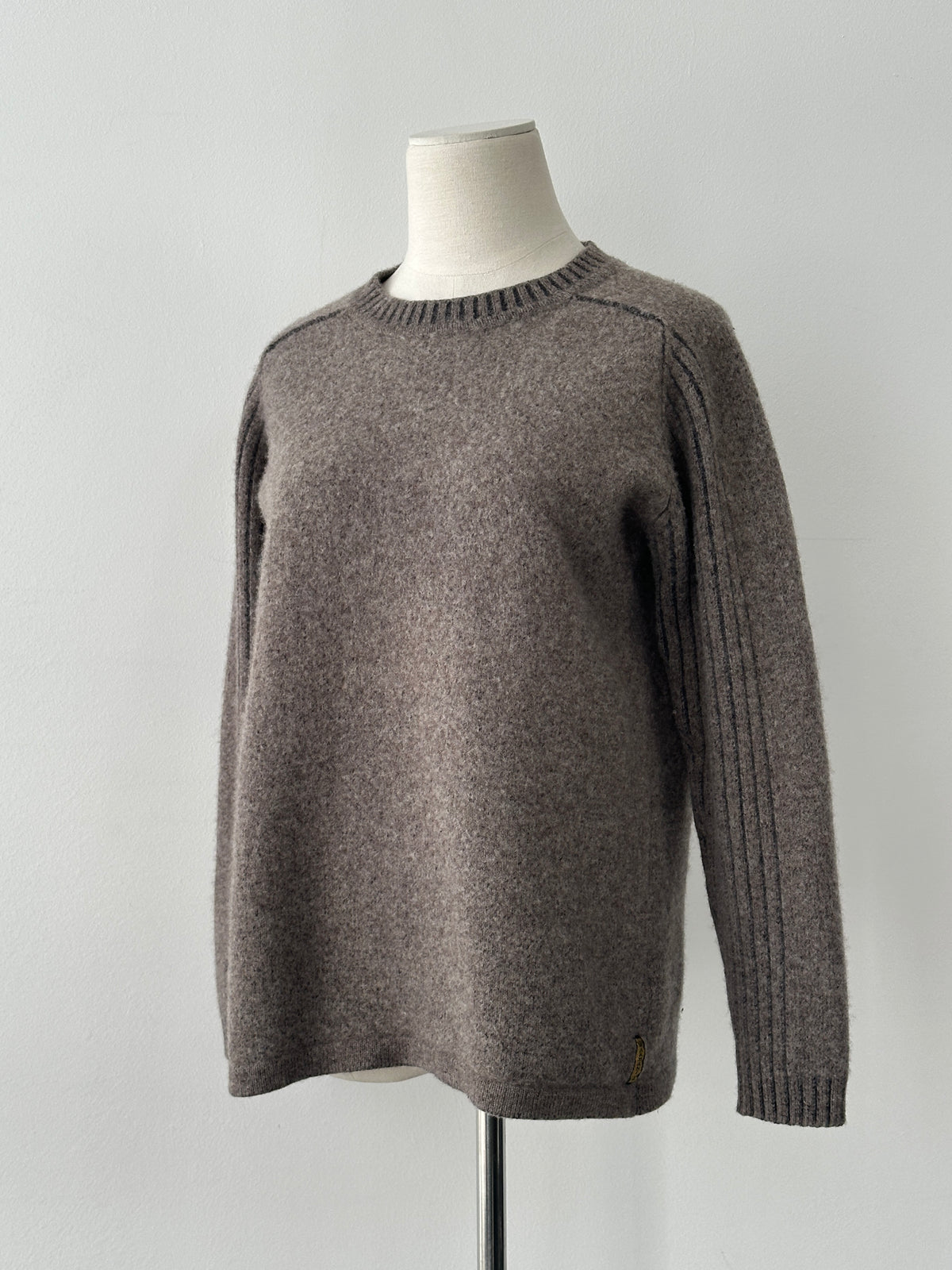 Armani Jeans 1990s Wool Knit Round Collar Jumper - S