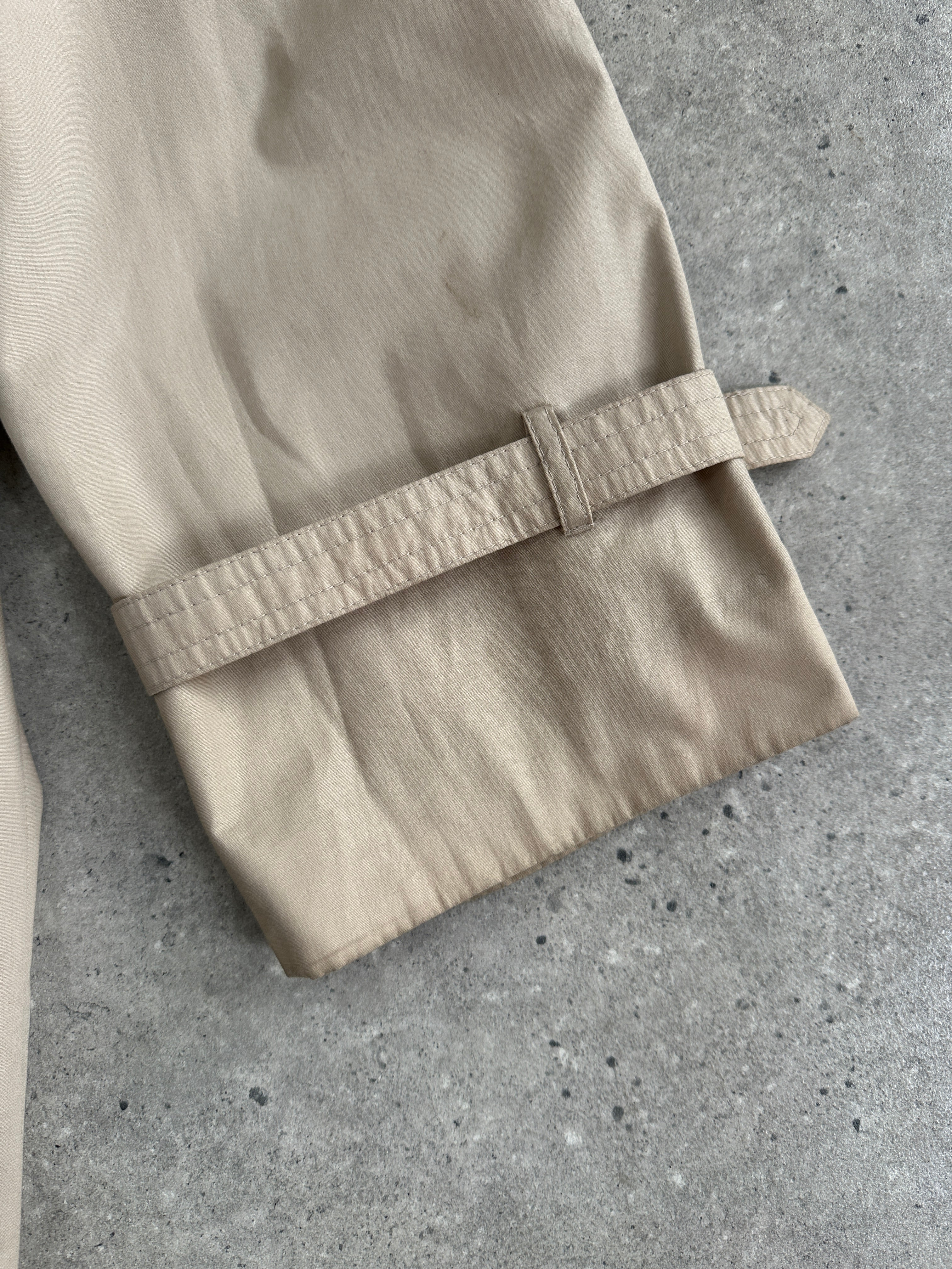 Yves Saint Laurent 1980s Cotton Double Breasted Belted Trench Coat - XL - SYLK