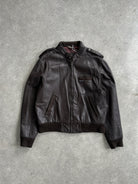 Vintage Moto Leather Bomber Jacket - M - SYLK