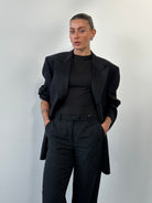 Armani Collezioni 2000s Pure Wool Straight Leg Tailored Trousers - W28 - SYLK