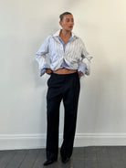 Vintage 1990s Pure Wool High Waisted Pleated Trousers - W32 - SYLK