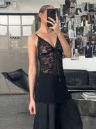 Vintage 1990s Sheer Lace Top - S - SYLK