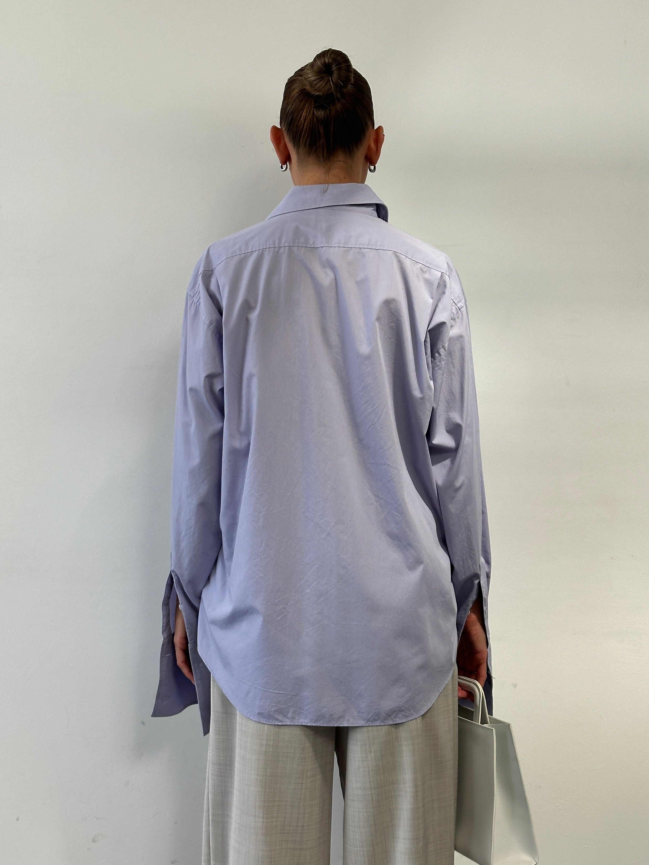 Yves Saint Laurent Pour Homme 2000s cotton logo dress shirt in XL, featuring classic design and iconic YSL branding.