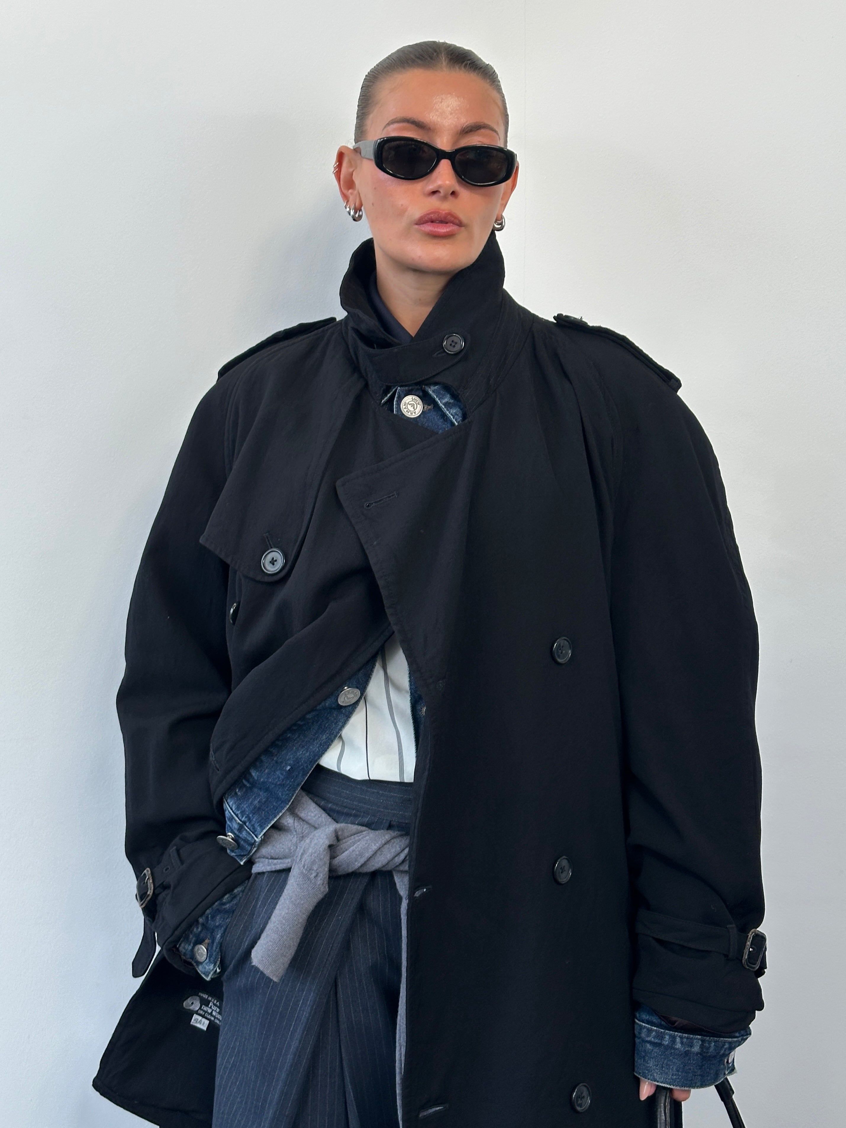 Christian Dior Monsieur 1980s Double Breasted Trench Coat - XL - SYLK