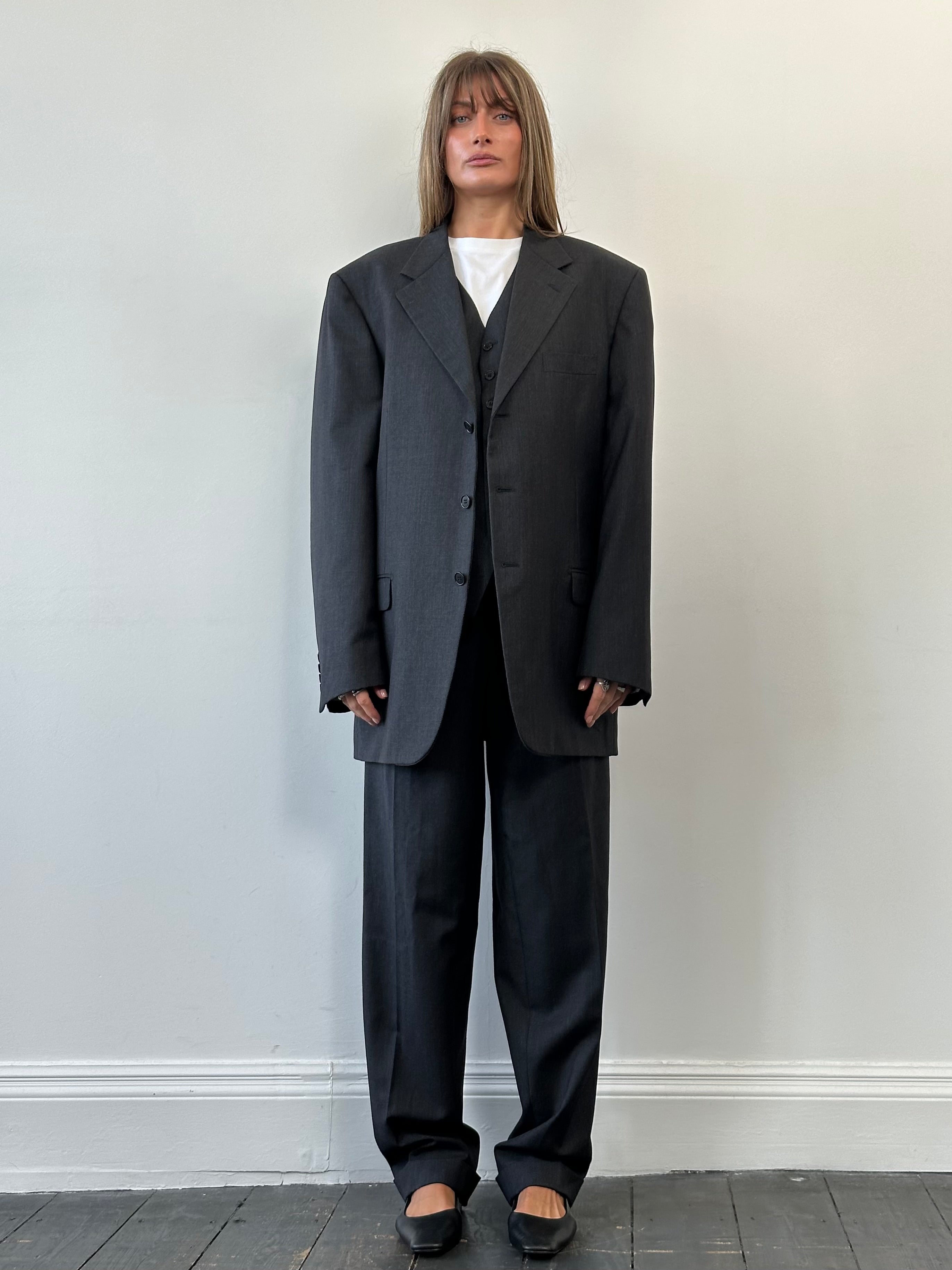 Pal Zileri Pure Wool Single Breasted Three Piece Suit - 46R/W34 - SYLK