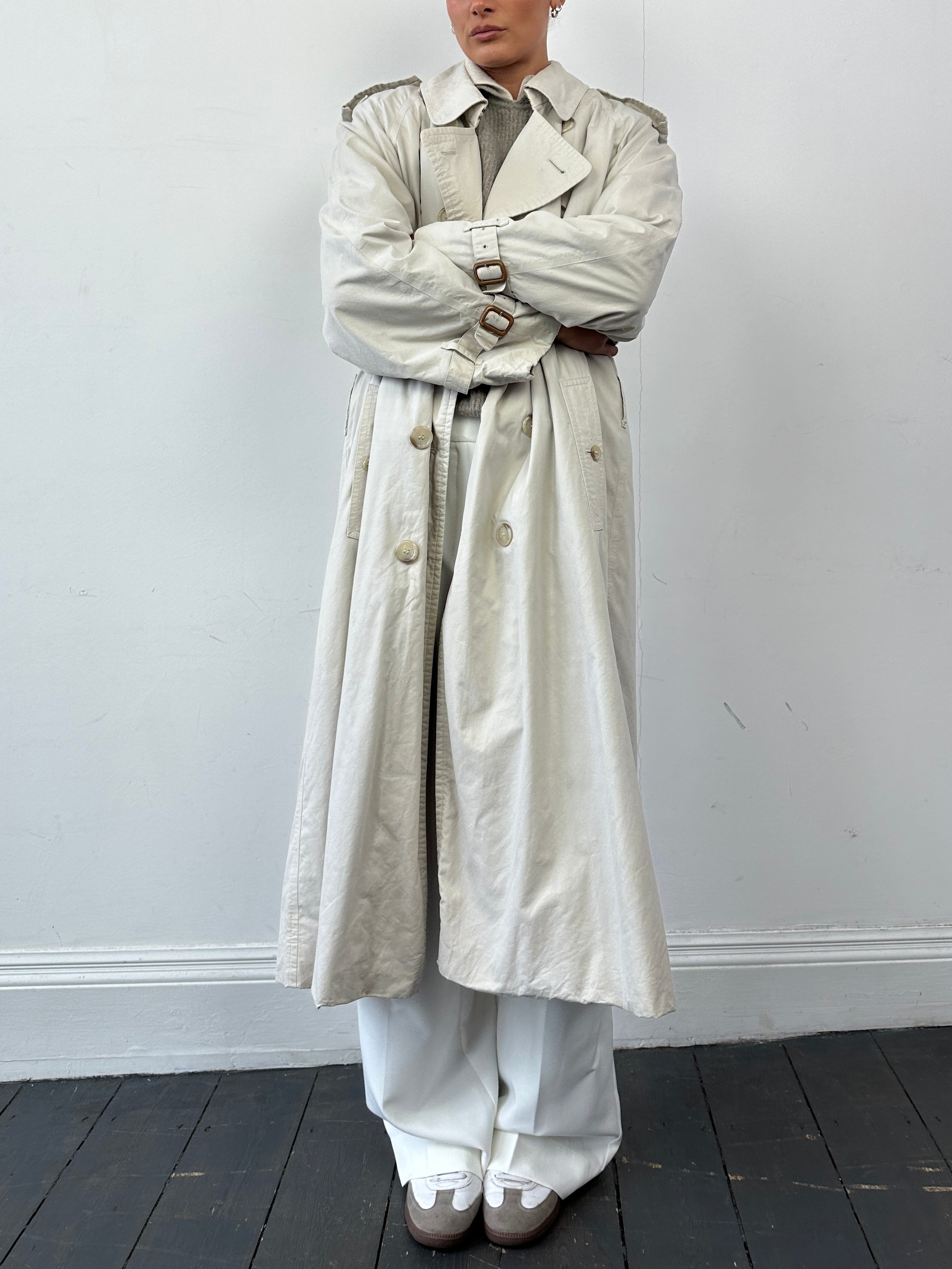 Burberry Pure Cotton Double Breasted Trench Coat - XL - SYLK