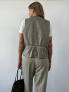 Vintage Elasticated Waistcoat - L - SYLK