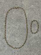 Pierre Cardin Gold Plated Necklace & Bracelet Chain Set - SYLK