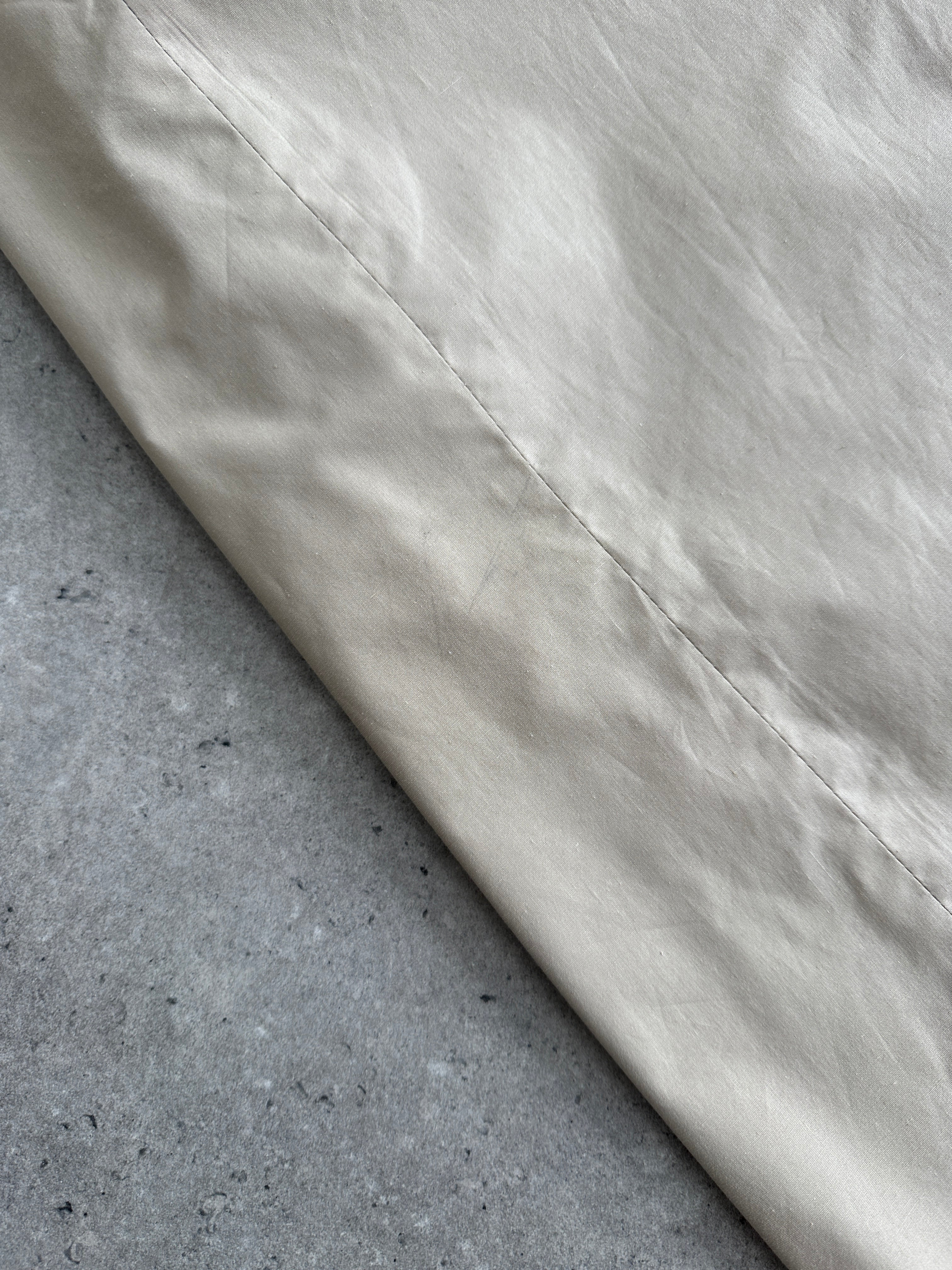 Yves Saint Laurent 80s Cotton Double Breasted Belted Coat - XXL - SYLK