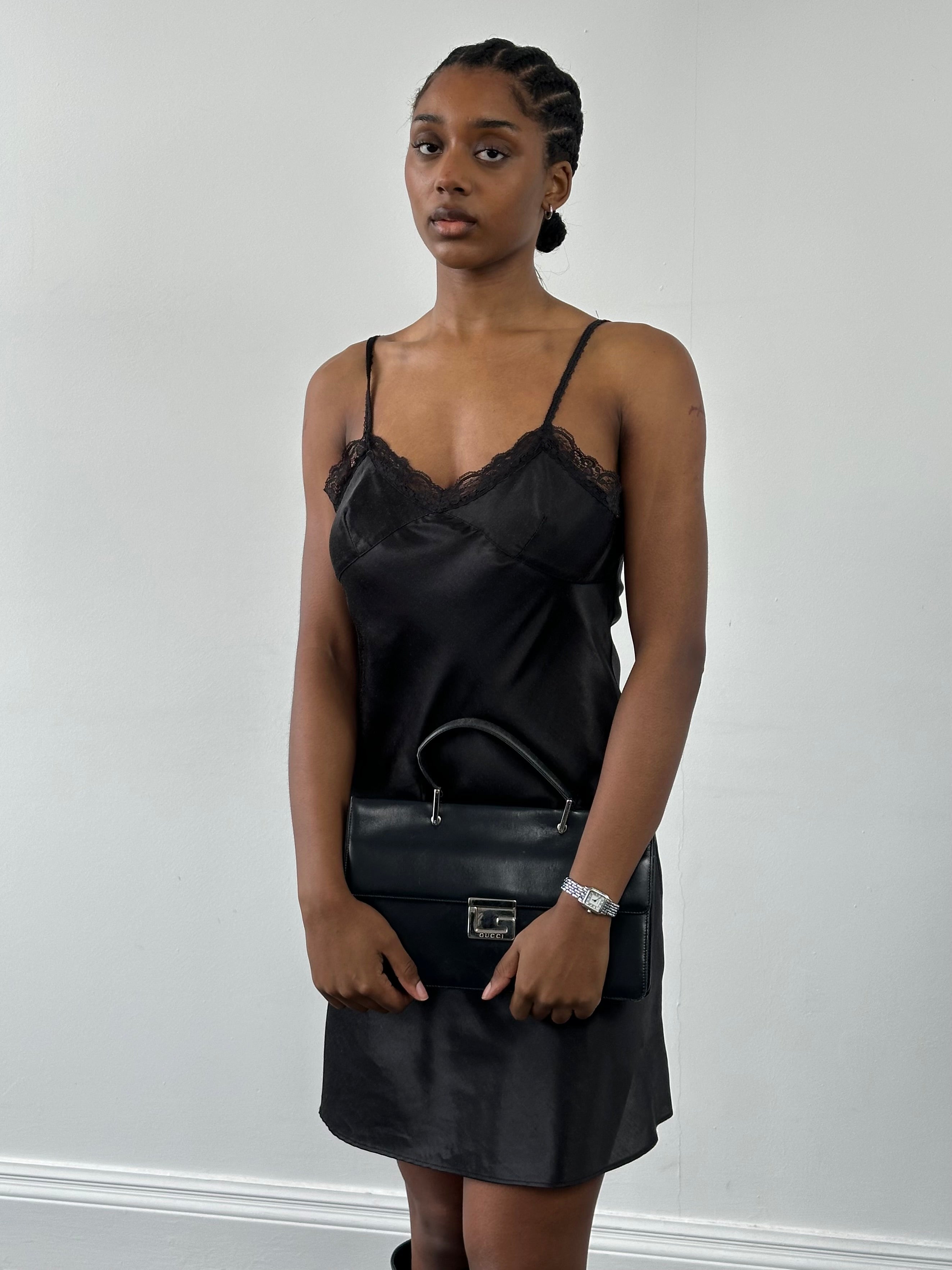 Vintage 2000s Lace Mini Slip Dress - M - SYLK