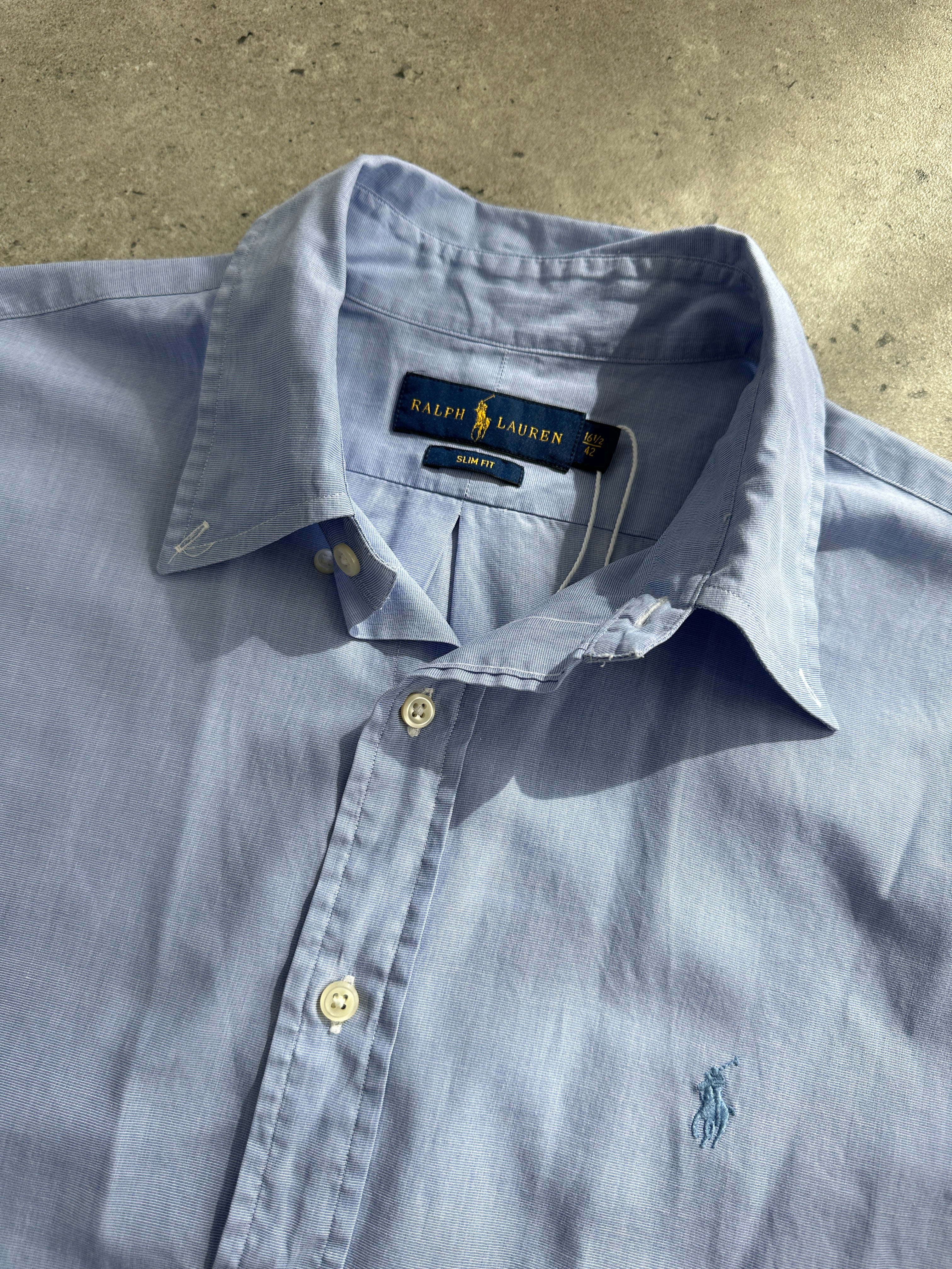 Ralph Lauren Pure Cotton Logo Shirt in size large, featuring the iconic Ralph Lauren logo on a classic cotton shirt.