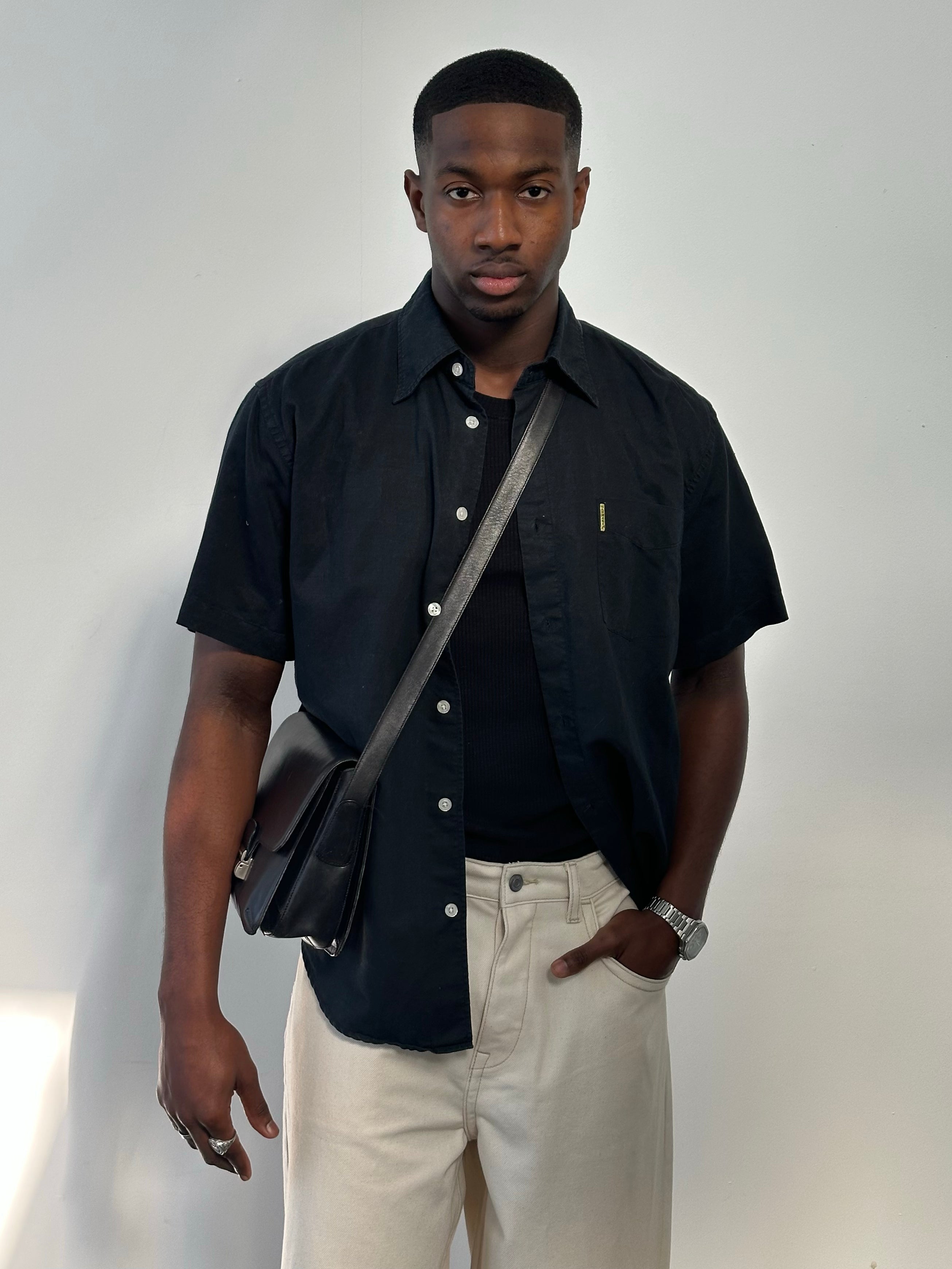 Armani Jeans 1990s Pure Cotton Short Sleeve Shirt - M