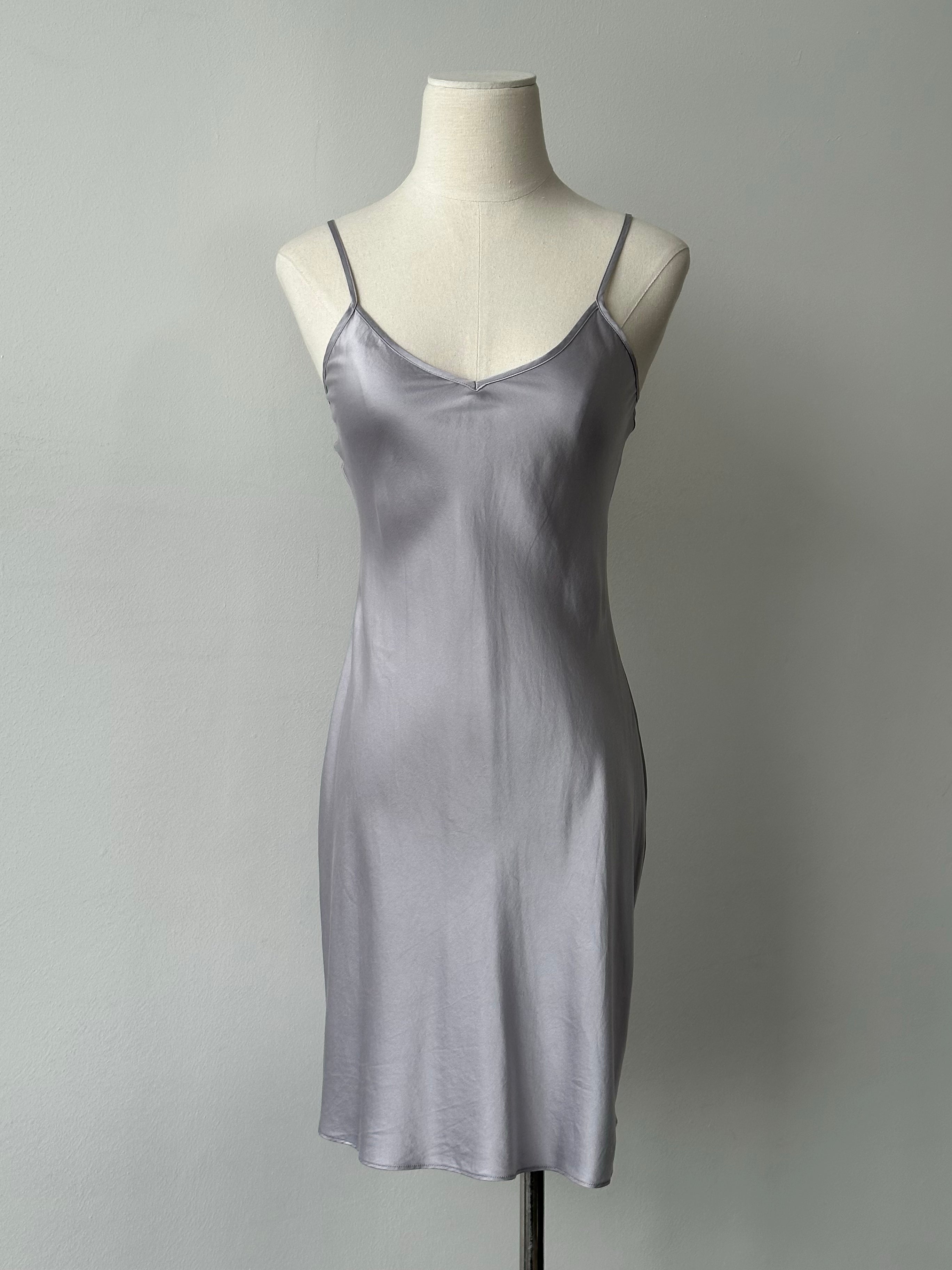 Vintage 2000s Pure Silk V Neck Mini Slip Dress - XS