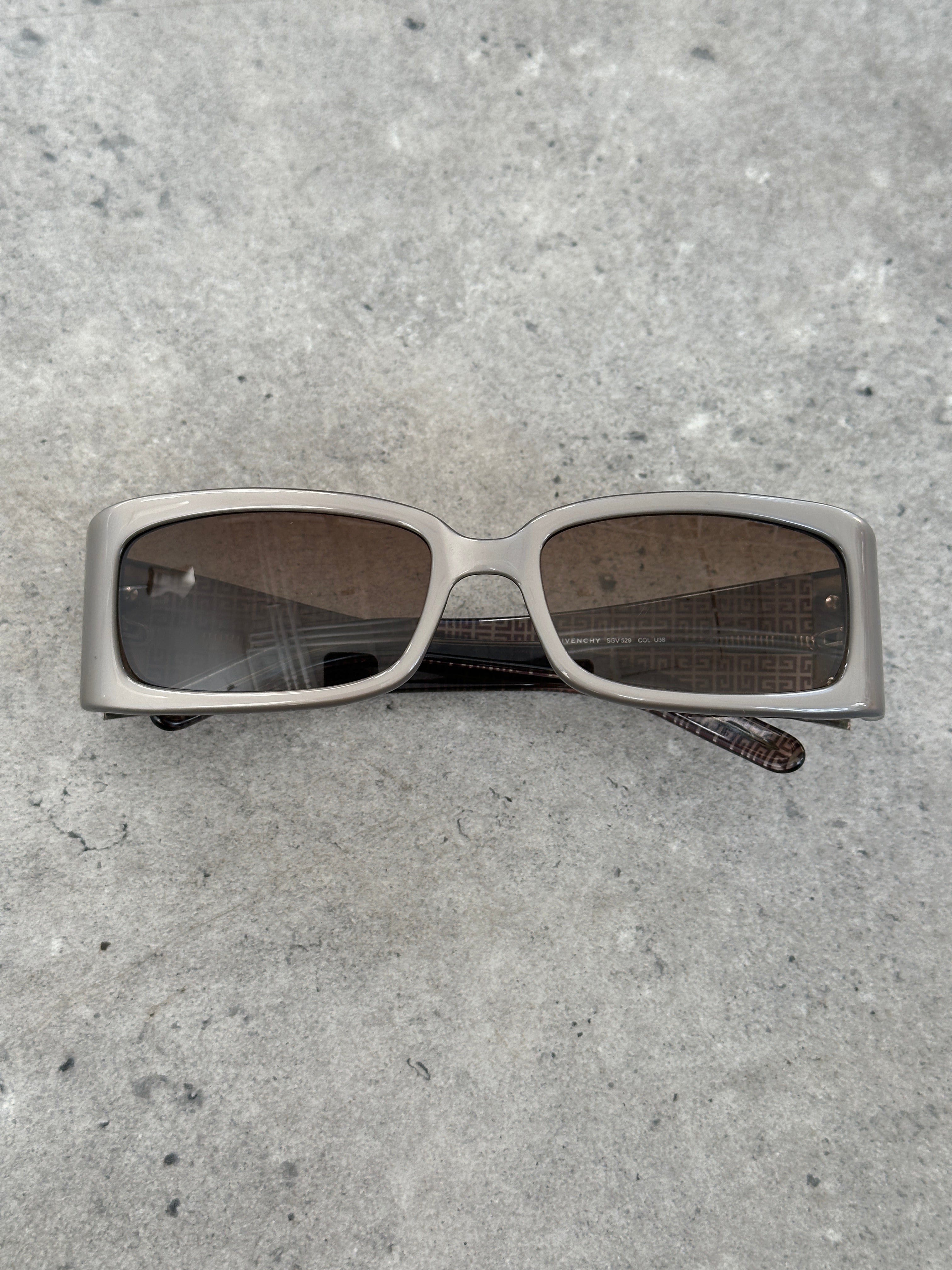 Givenchy 2000s Rectangular Monogram Sunglasses
