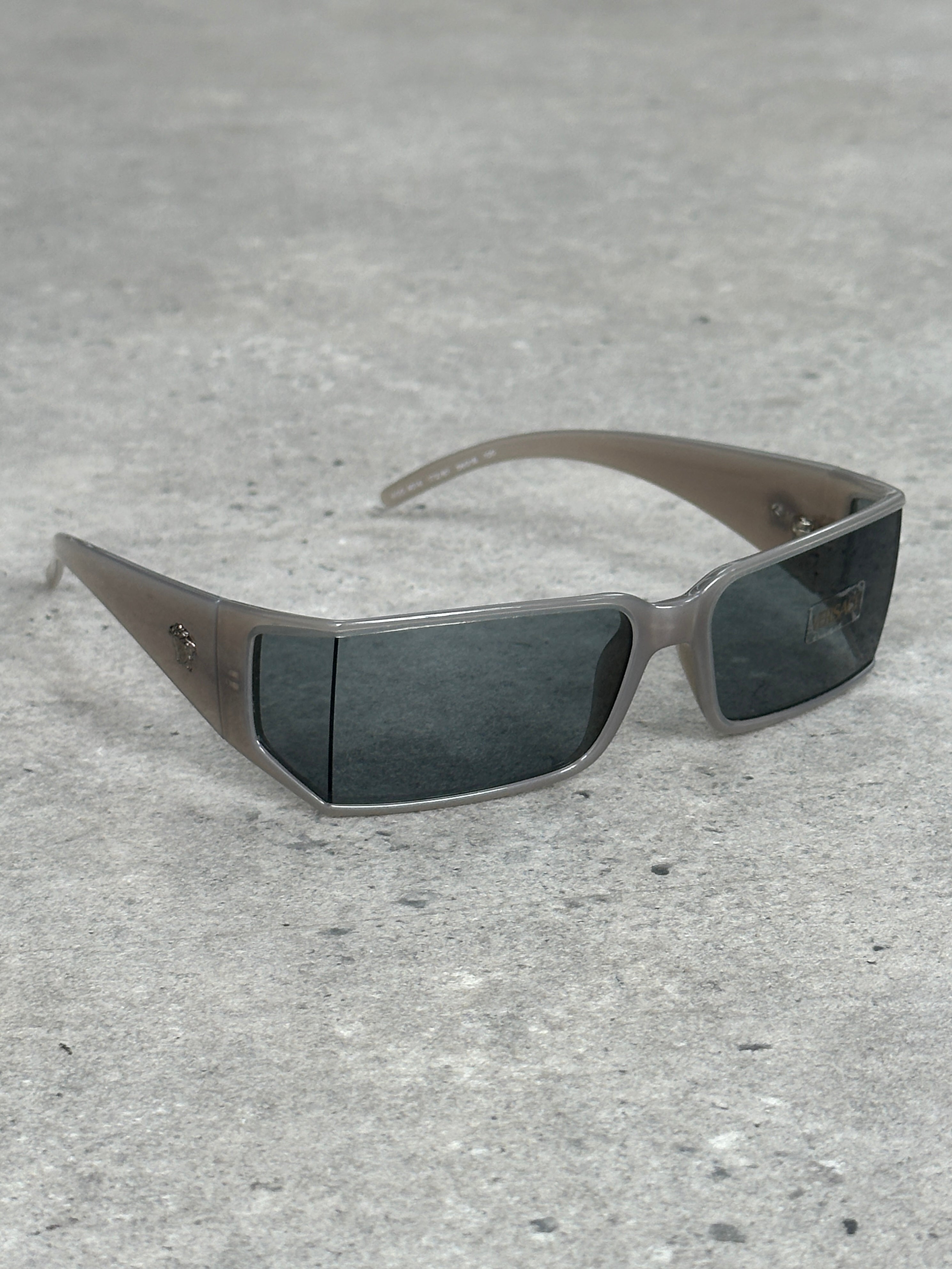 Versace 2000s Recangular Medusa Logo Sunglasses