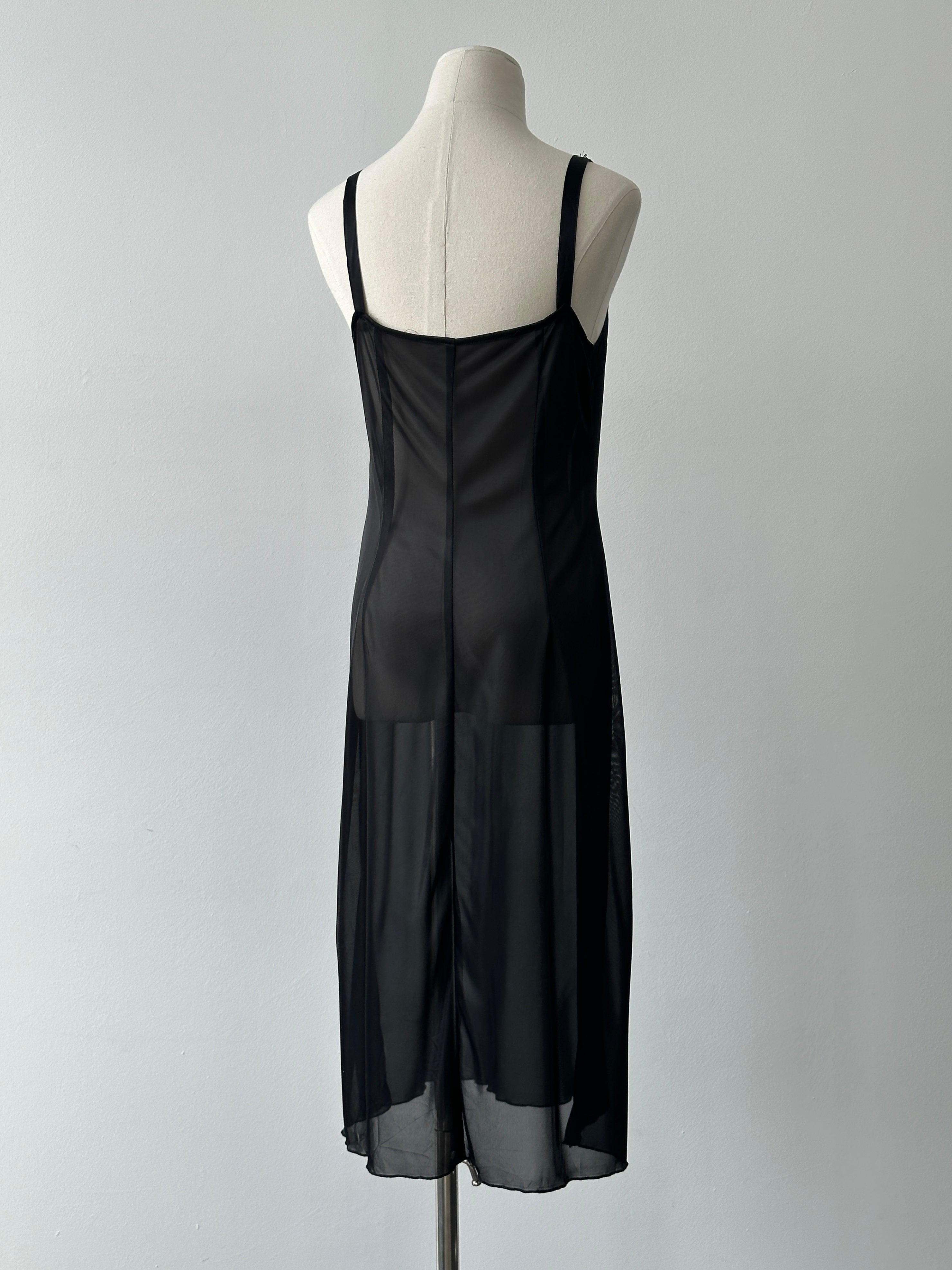 Vintage 2000s Sheer Midi Slip Dress - S-M