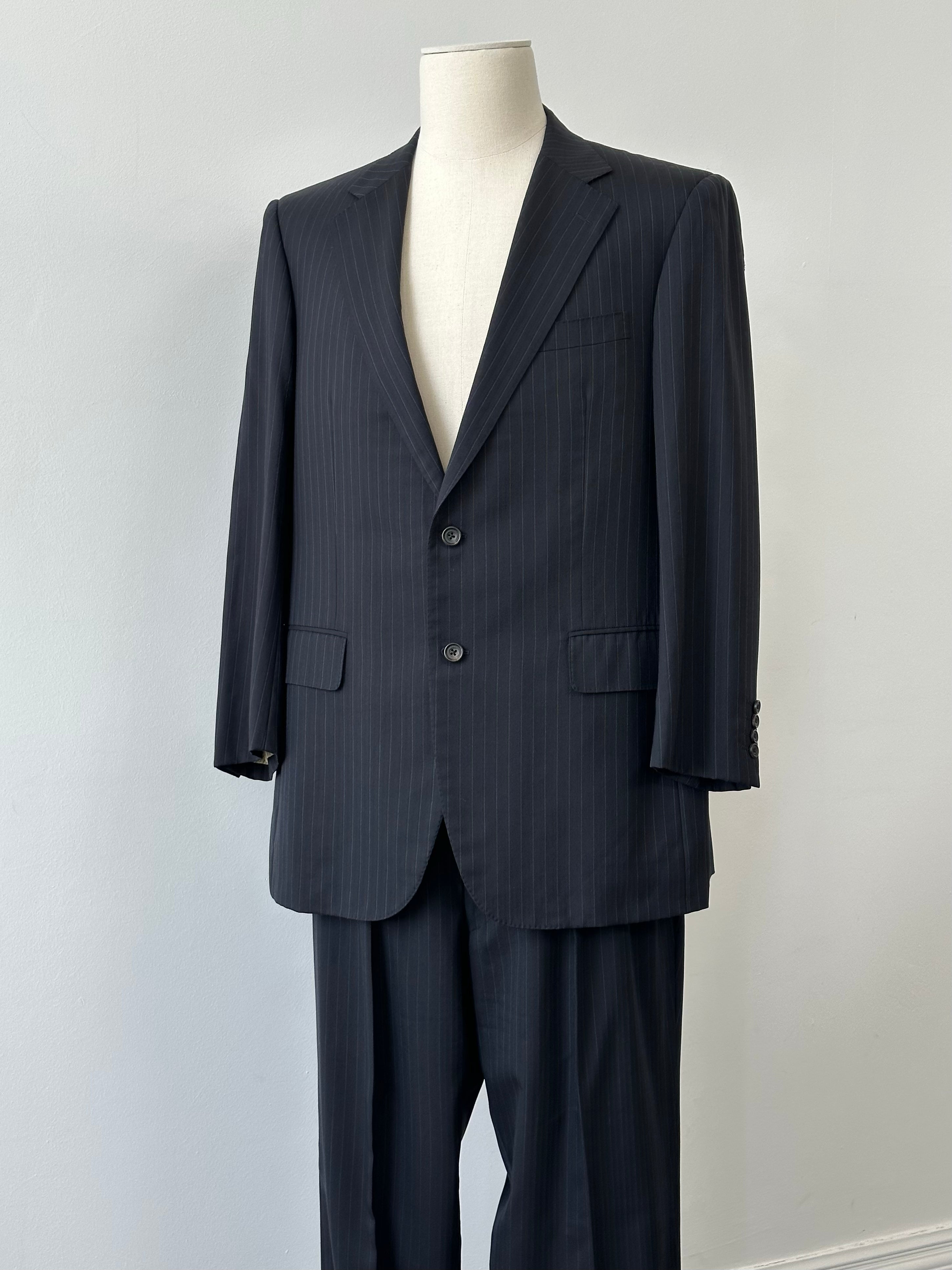 Burberry London Charcoal Pinstripe Two-Piece Suit | SYLK