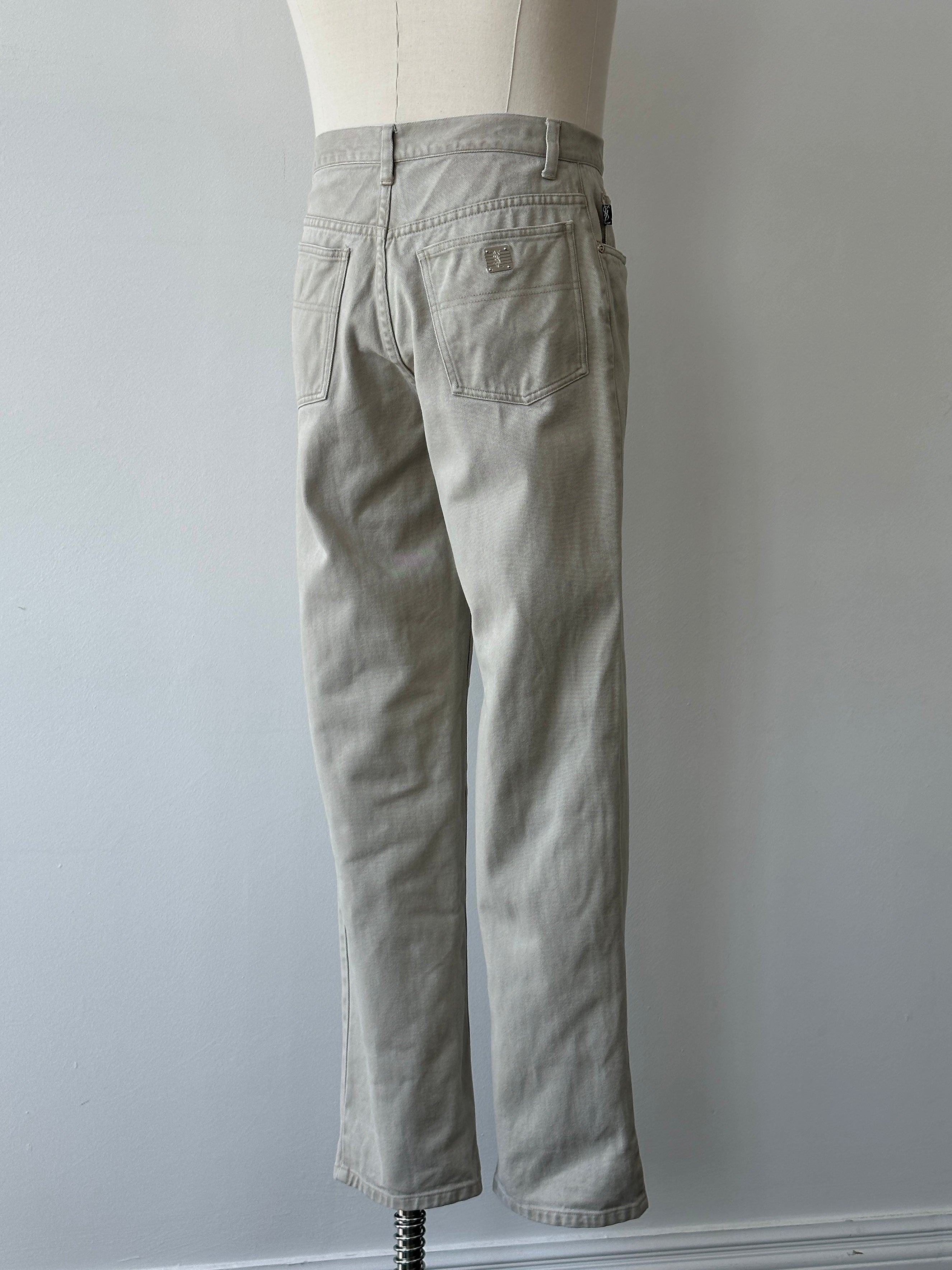 Yves Saint Laurent Pour Homme 1990s Denim Straight Leg Jeans - W30
