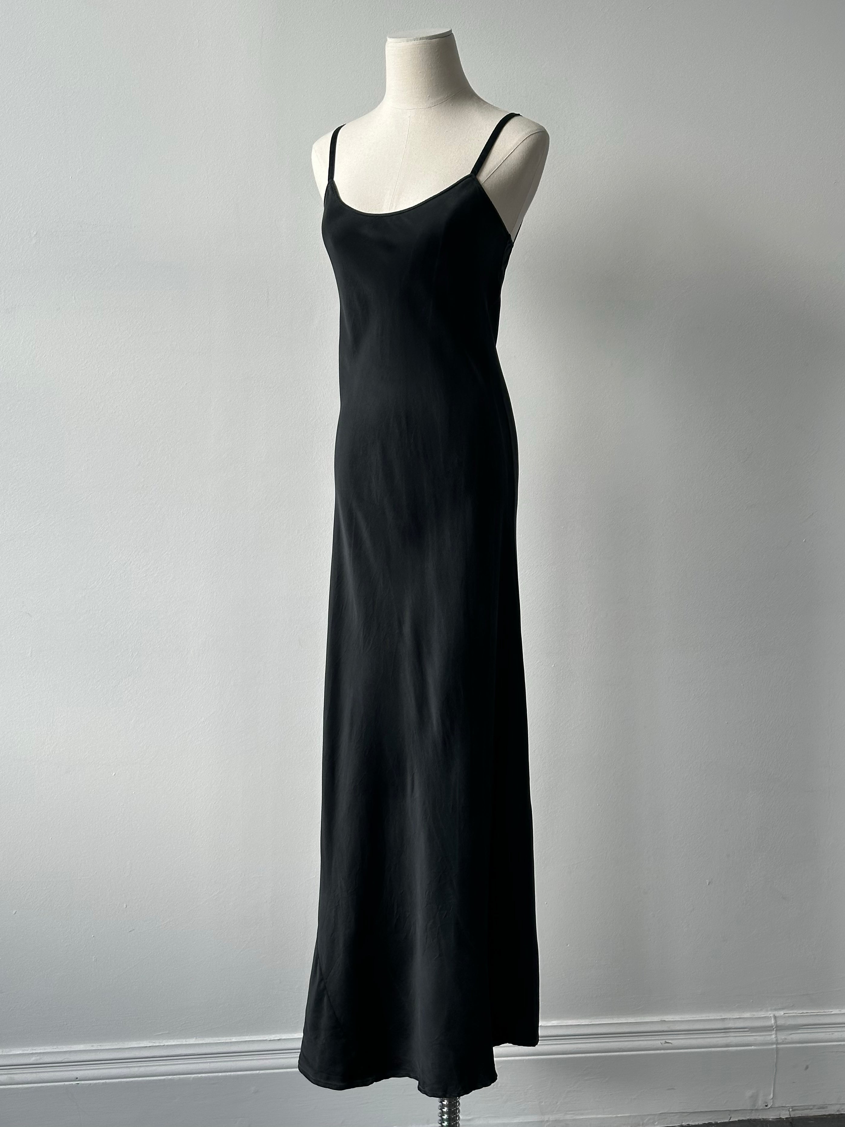 Vintage 1990s Pure Silk Floor Length Slip Dress - S
