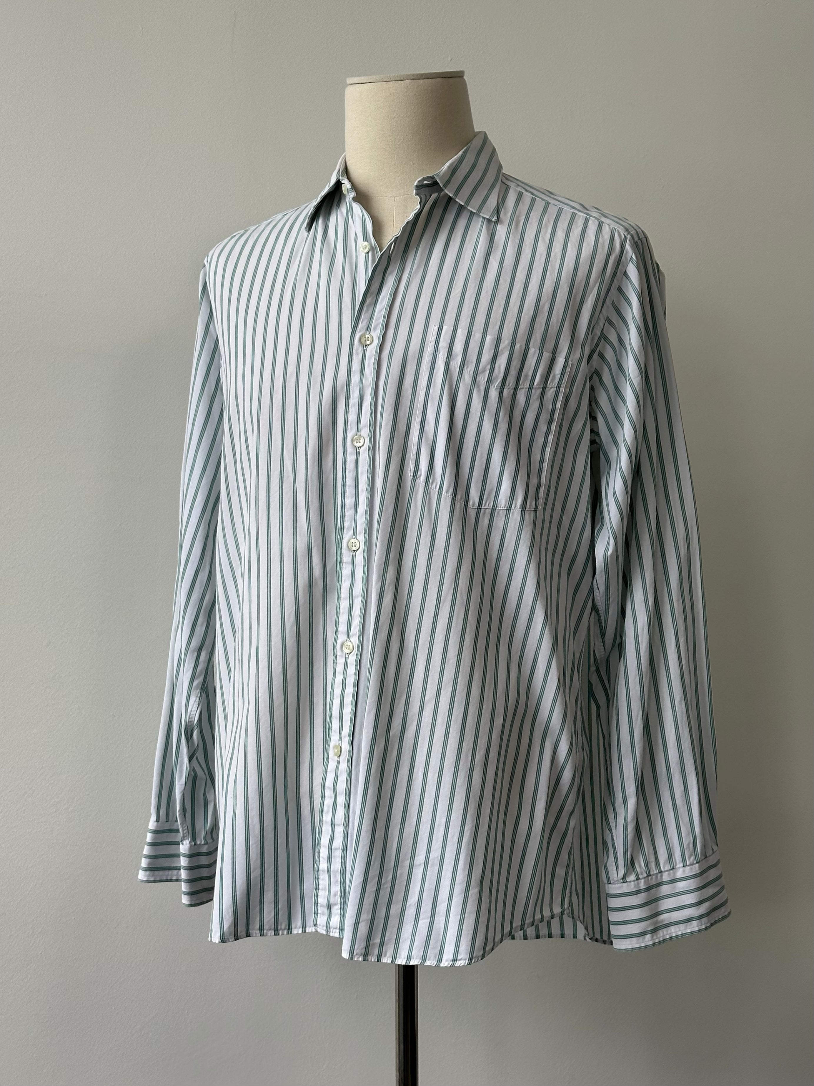 Christian Dior Monsieur 1990s Pure Cotton Striped Shirt - L