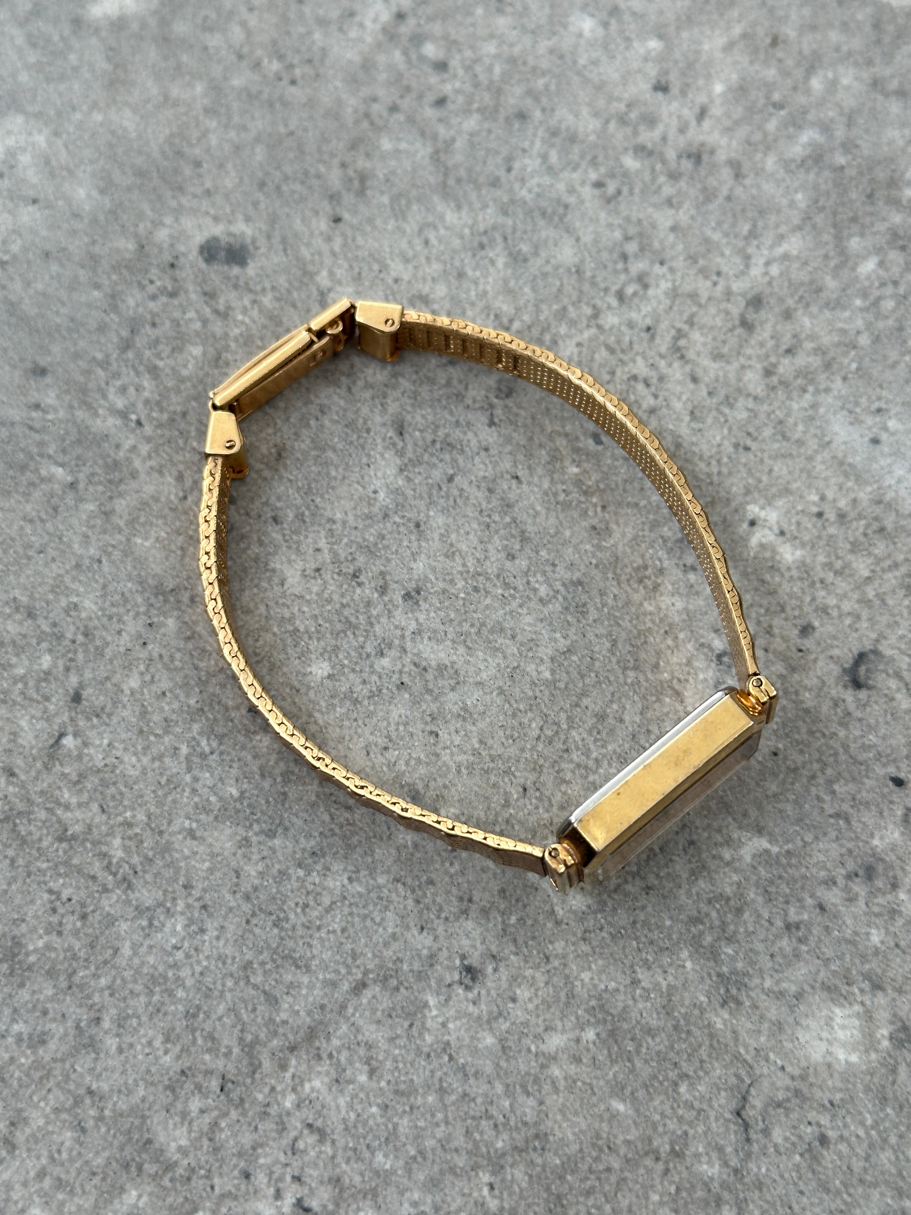Vintage Summit 1980s Gold Tone Rectangular Watch Watch