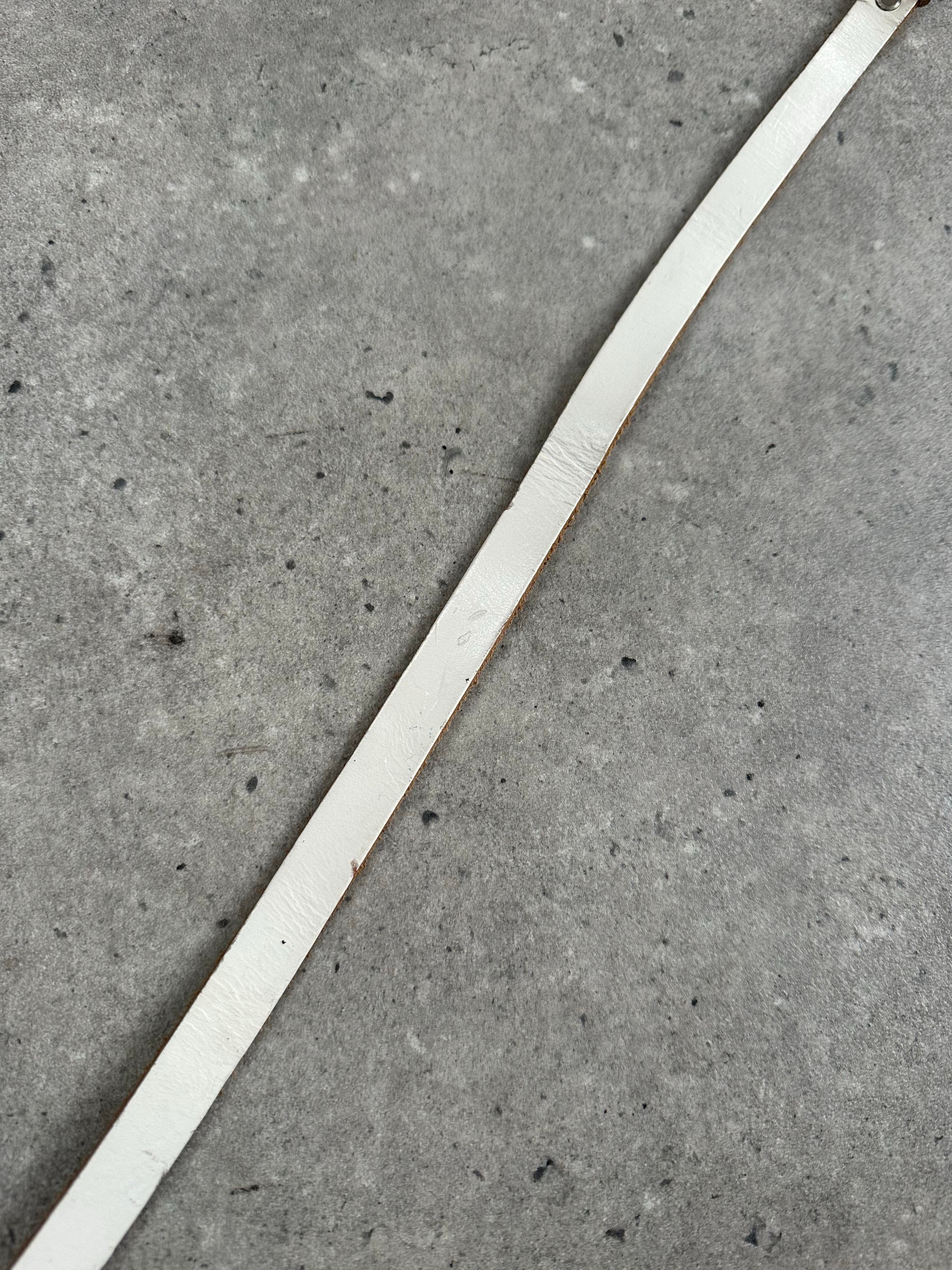 Vintage 1990s Leather Skinny Belt - W27-31