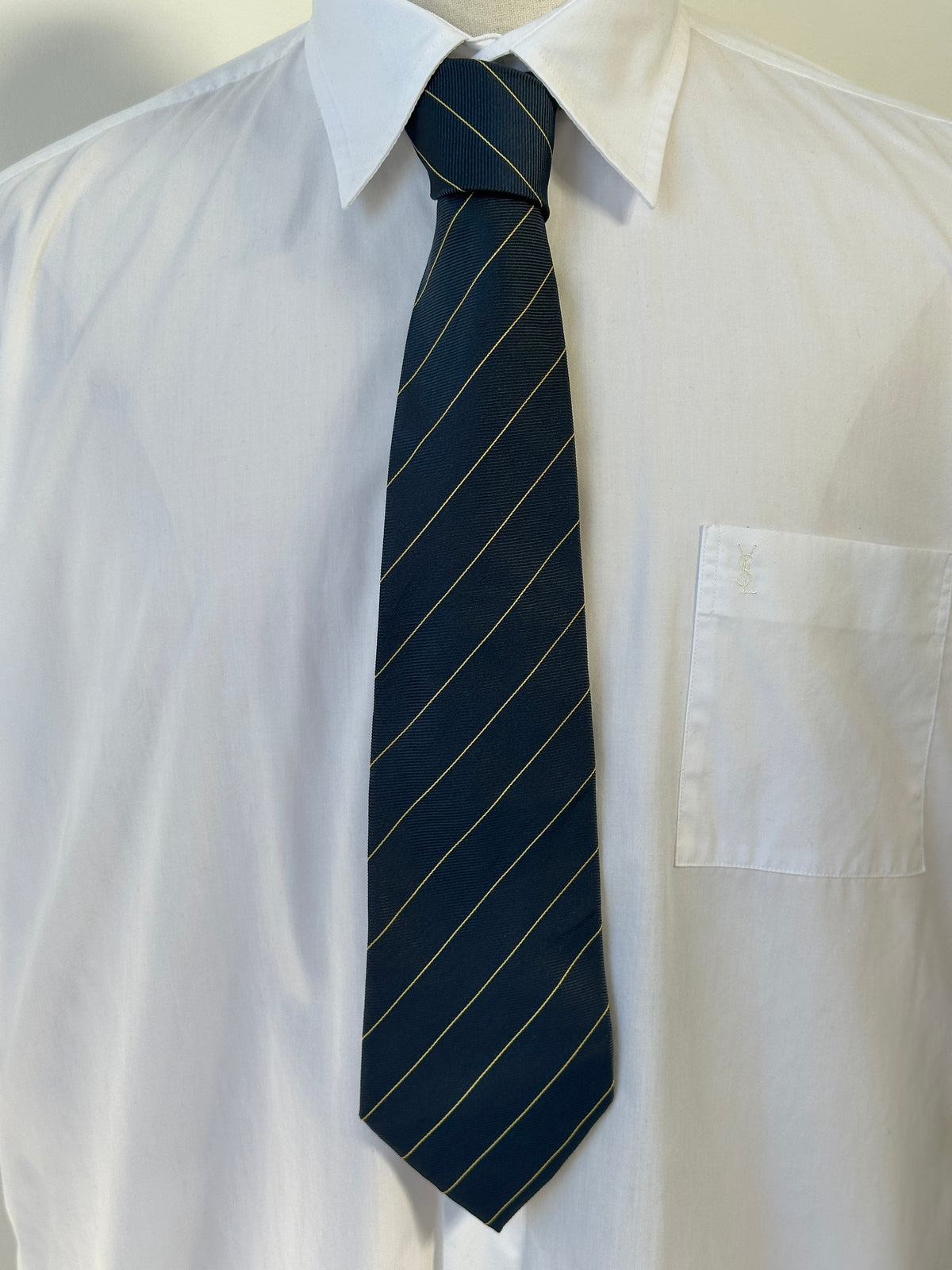 Pierre Cardin Paris 1990s Pure Silk Striped Tie