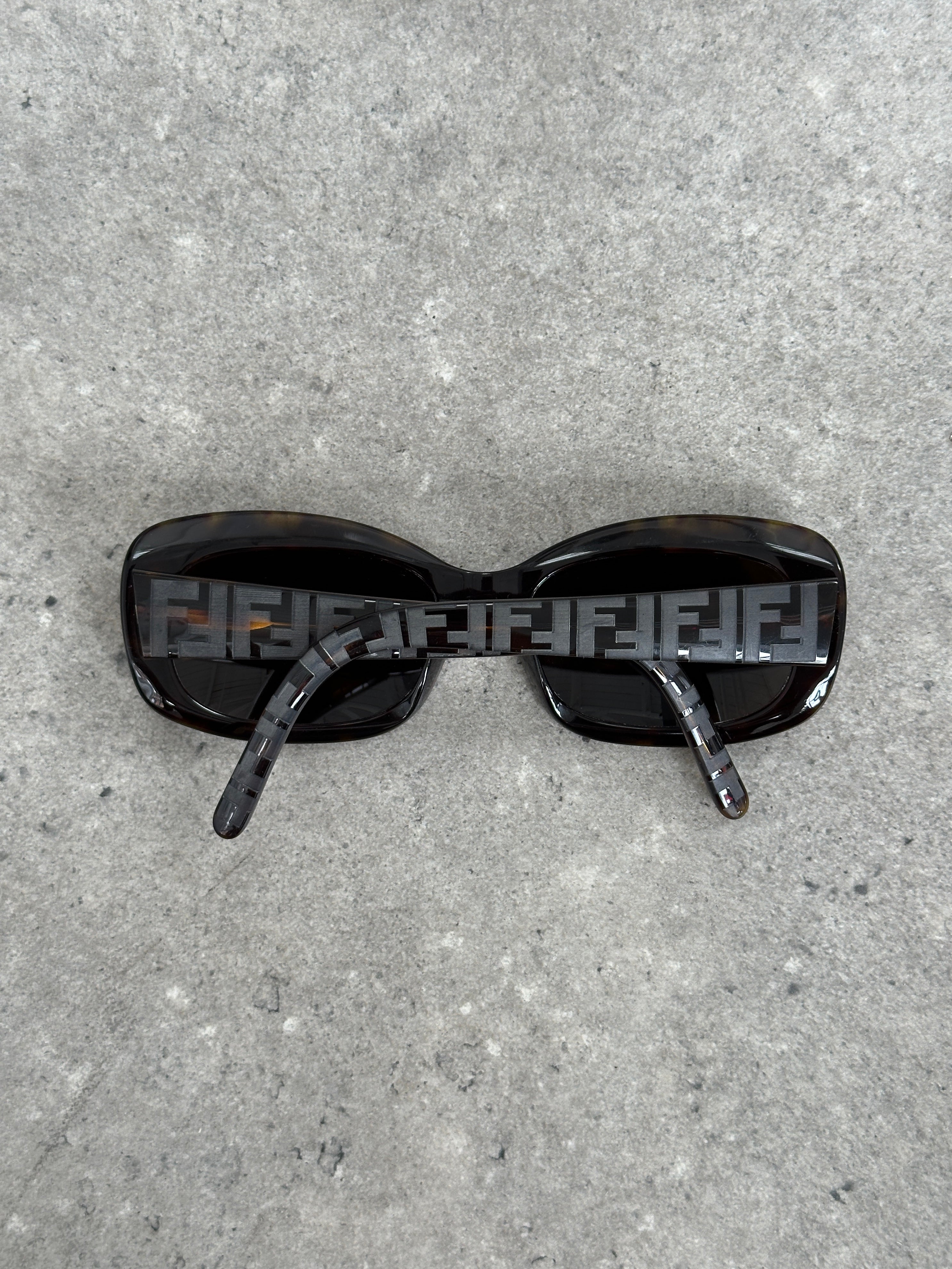 Fendi 2000s Oversized FF Monogram Logo Sunglasses