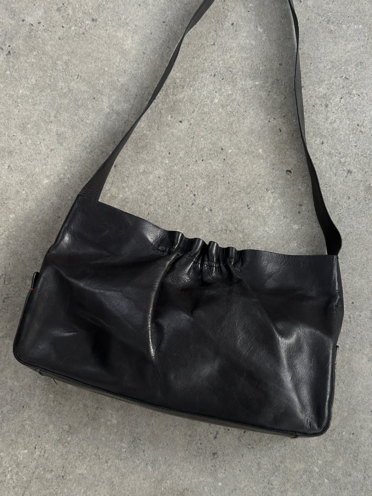DKNY 2000s Leather Minimal Crossbody Bag Bag