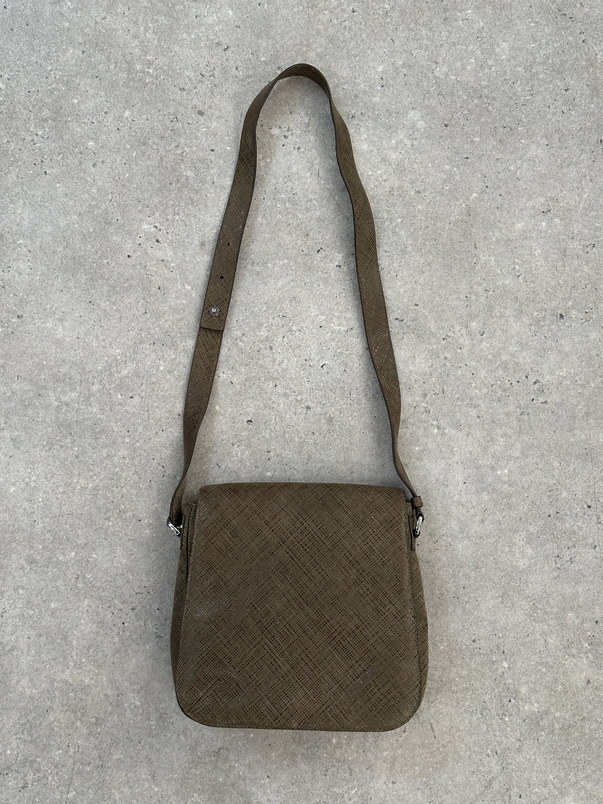 Giorgio Armani 2000s Leather Textured Crossbody Bag