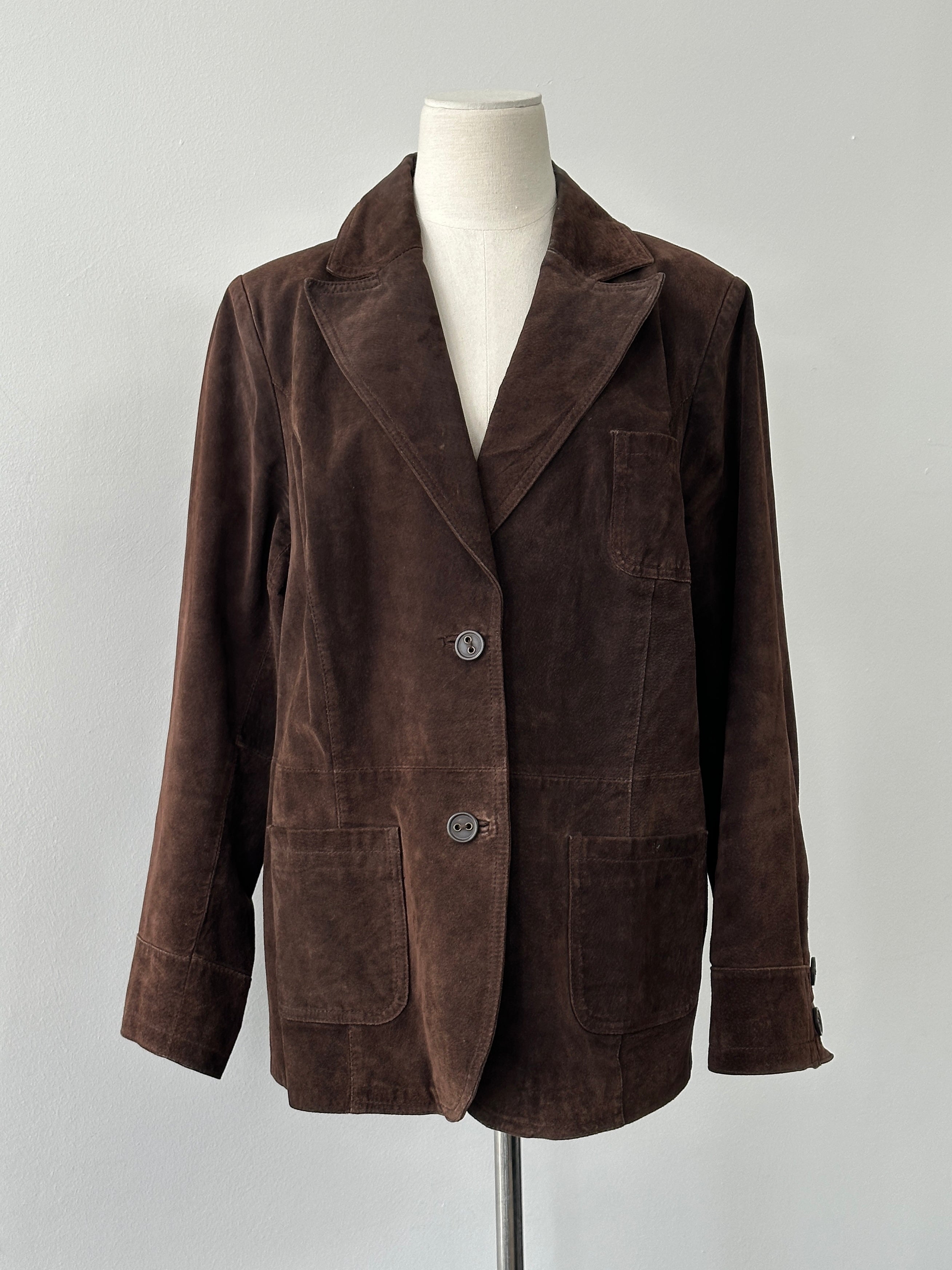 Vintage 1990s Suede Leather Jacket - M