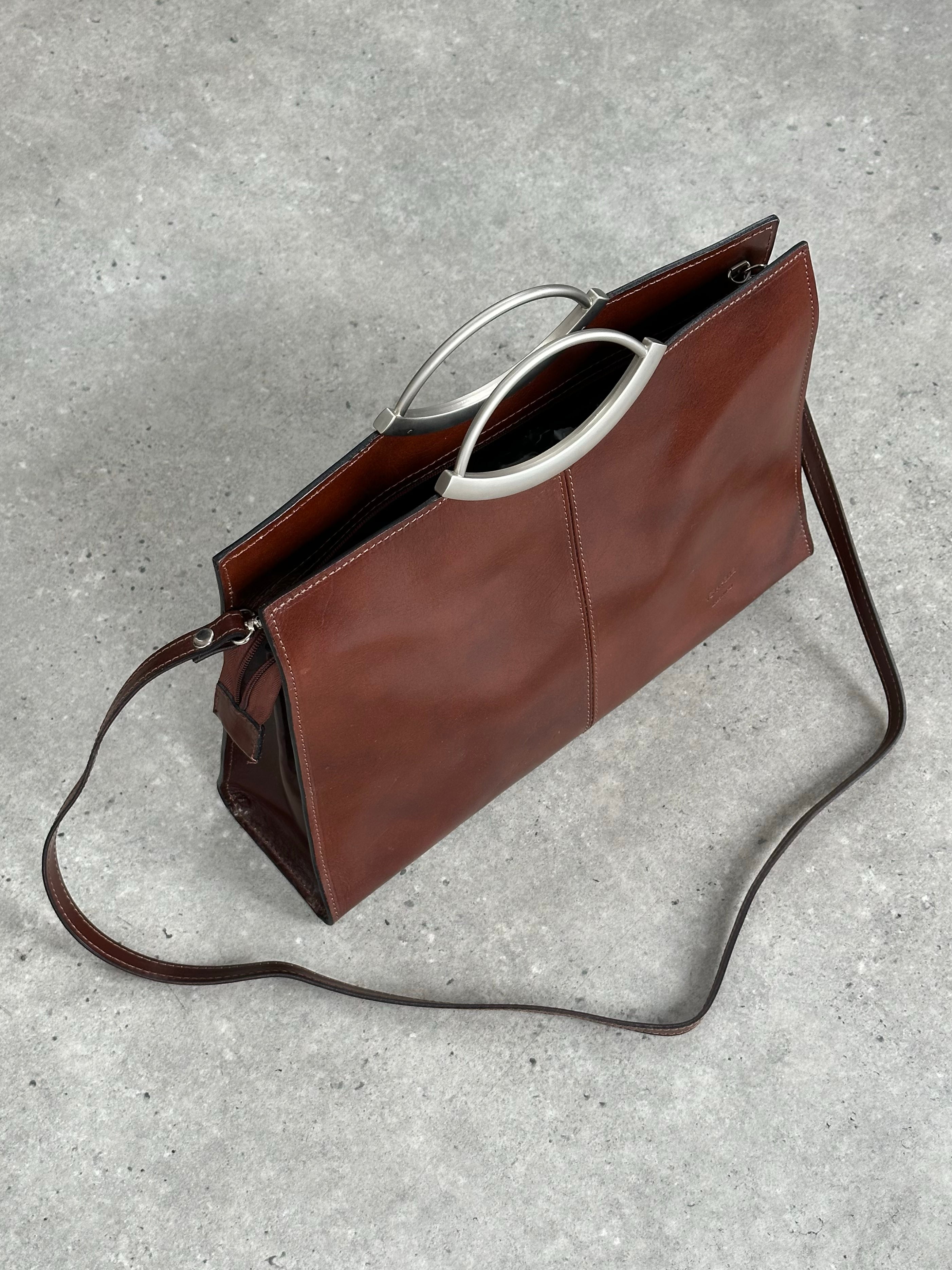 Italian Vintage 1990s Leather Crossbody Bag