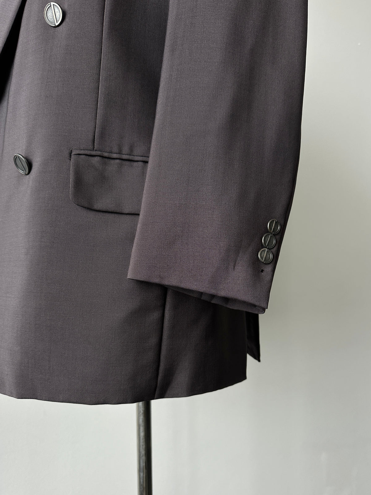 Christian Dior Monsieur 1980s Bespoke Button Double Breasted Blazer - M