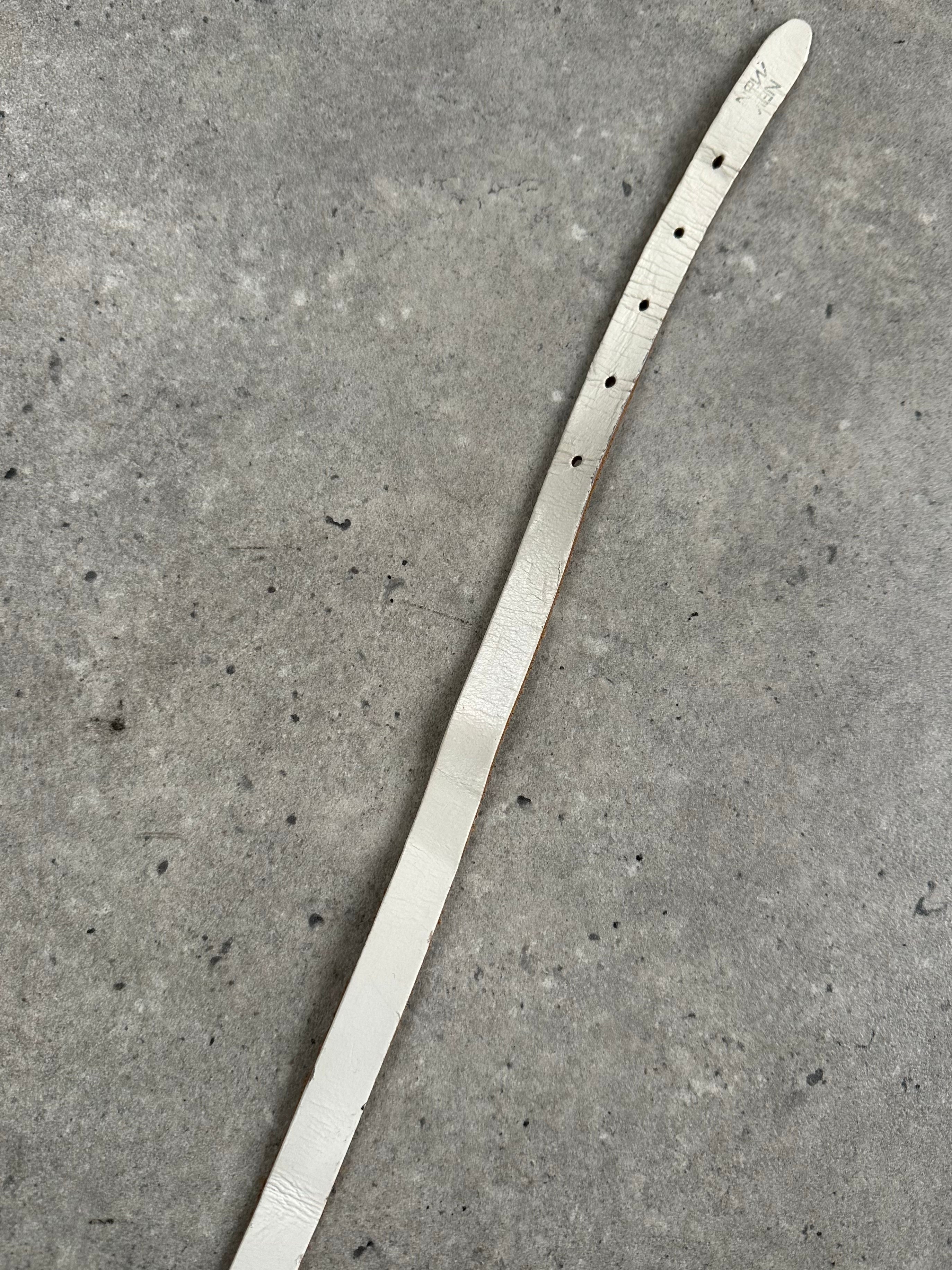 Vintage 1990s Leather Skinny Belt - W27-31