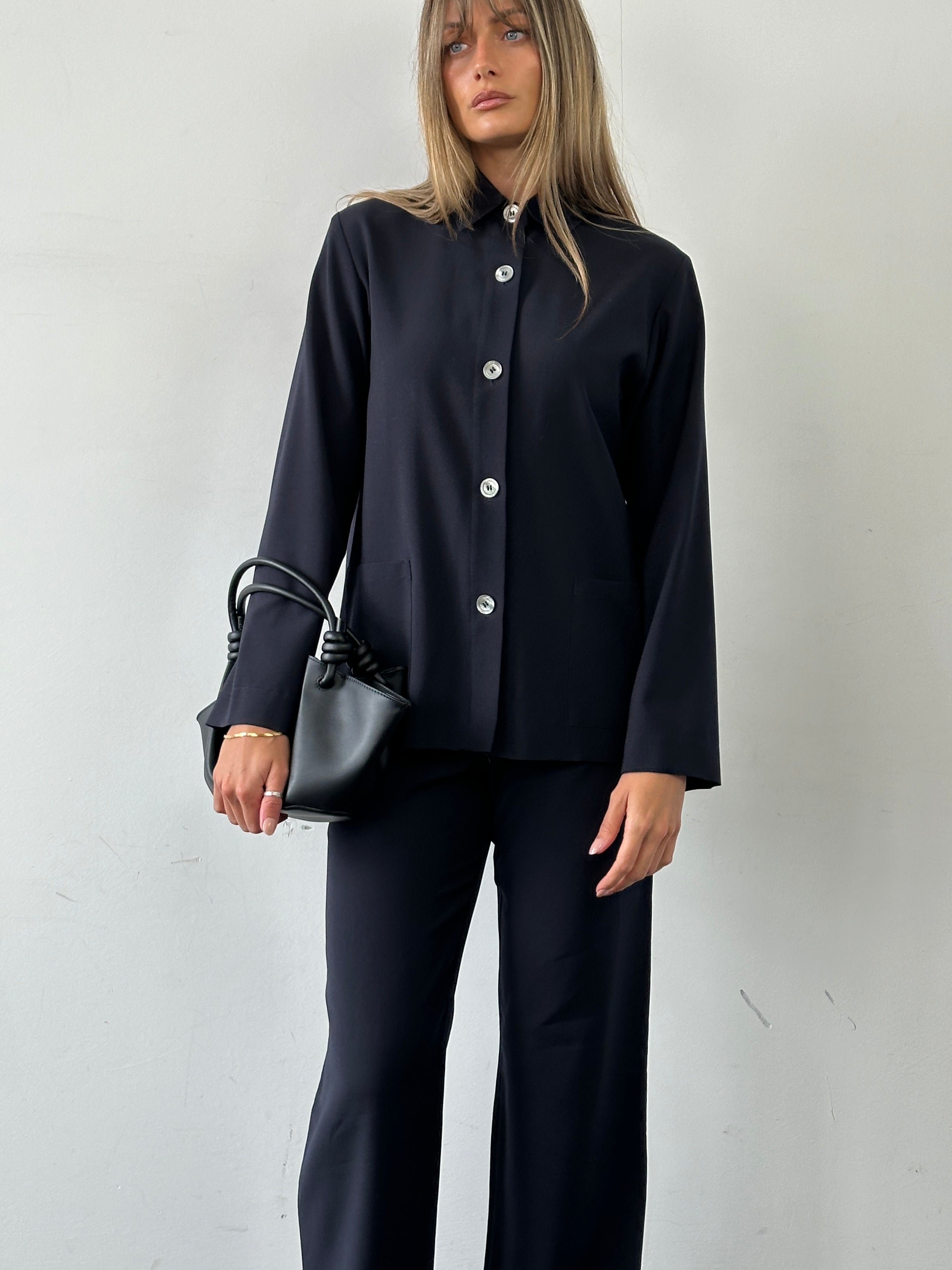 St Michael pure wool two-piece suit set featuring a jumpsuit in M/L size, tailored for a stylish and comfortable fit.