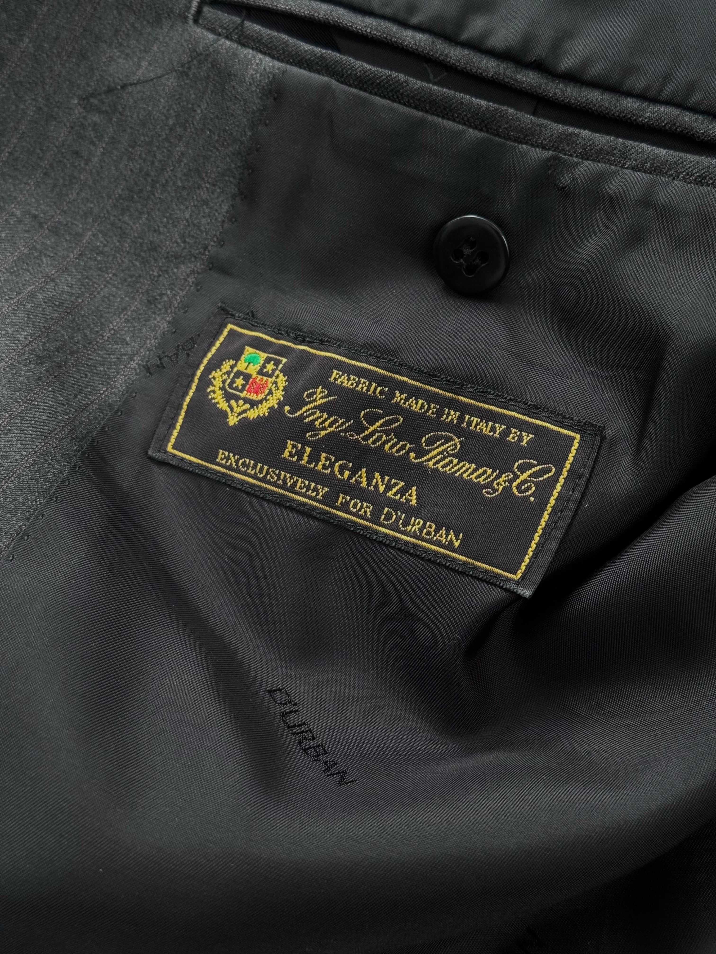 Loro Piana x Durban 1990s Pure Wool Double Breasted Stripe Suit - 38R/L