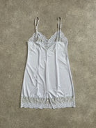Vintage 1990s Lace Sheer Mini Slip Dress - S - SYLK
