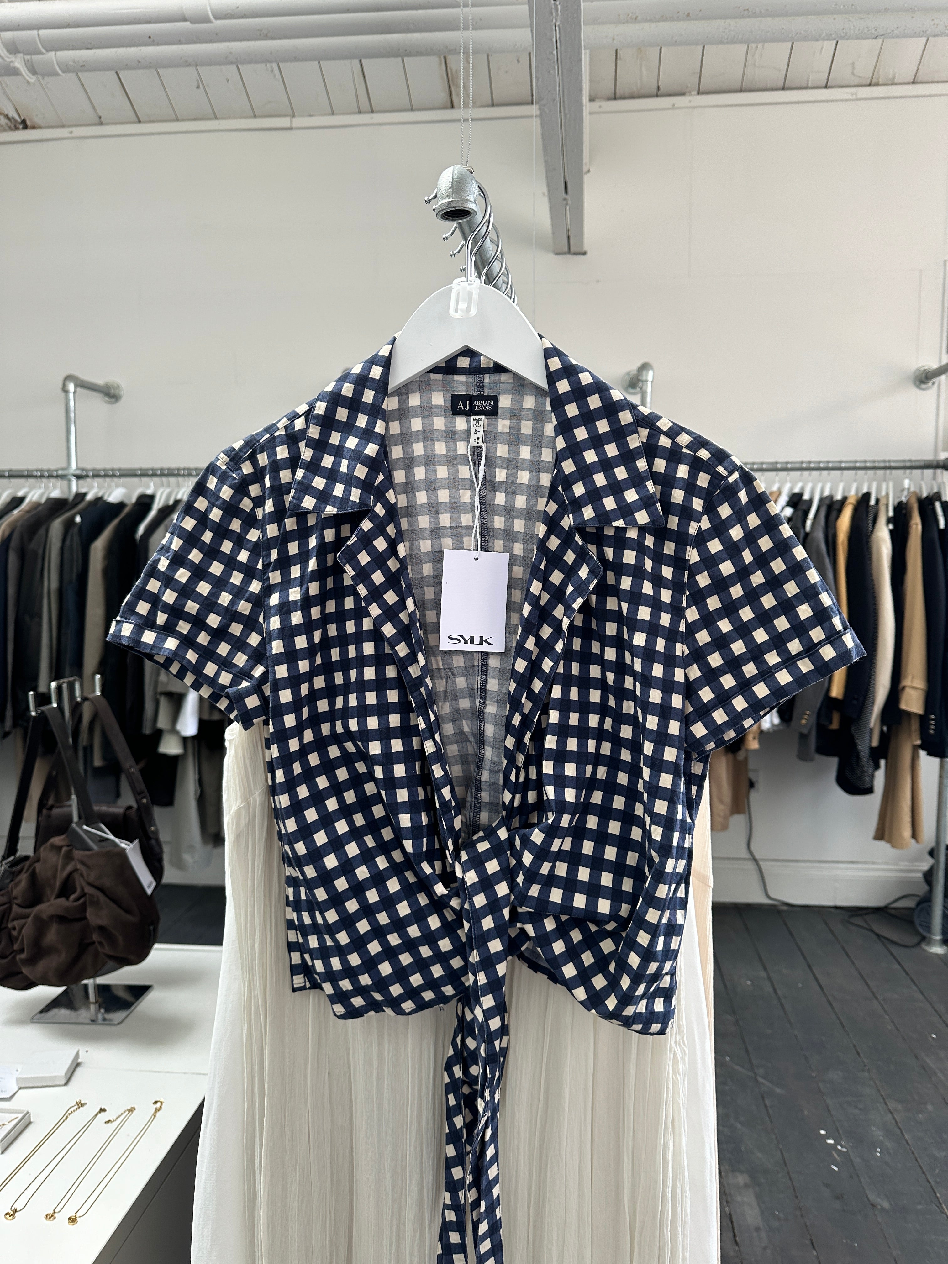 Armani Jeans two-piece set for women, UK8/10, featuring a stylish top and matching bottom in a casual, fashionable design.