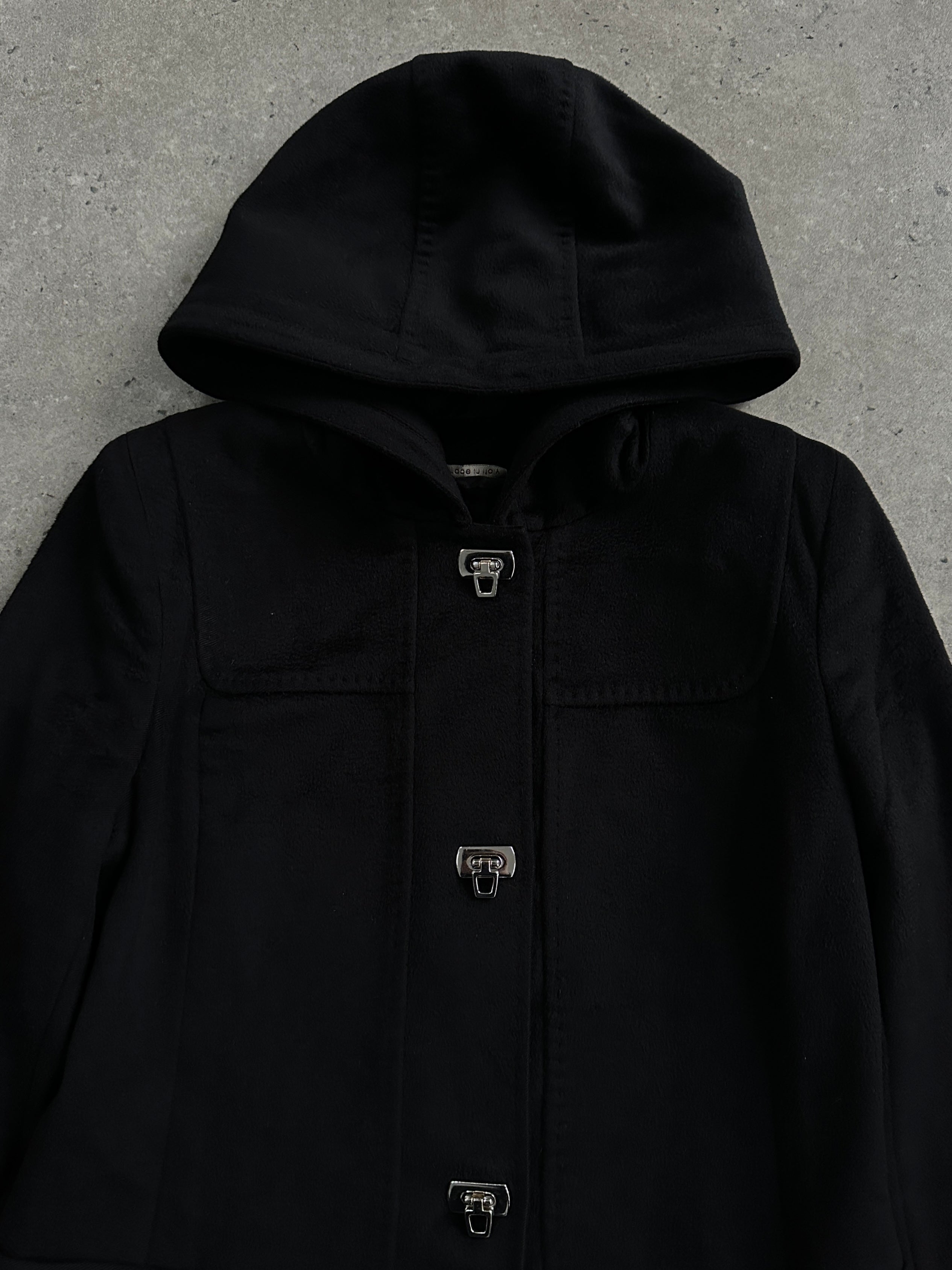 Max Mara Studio 2000s Pure Wool Hooded Coat - XS - SYLK