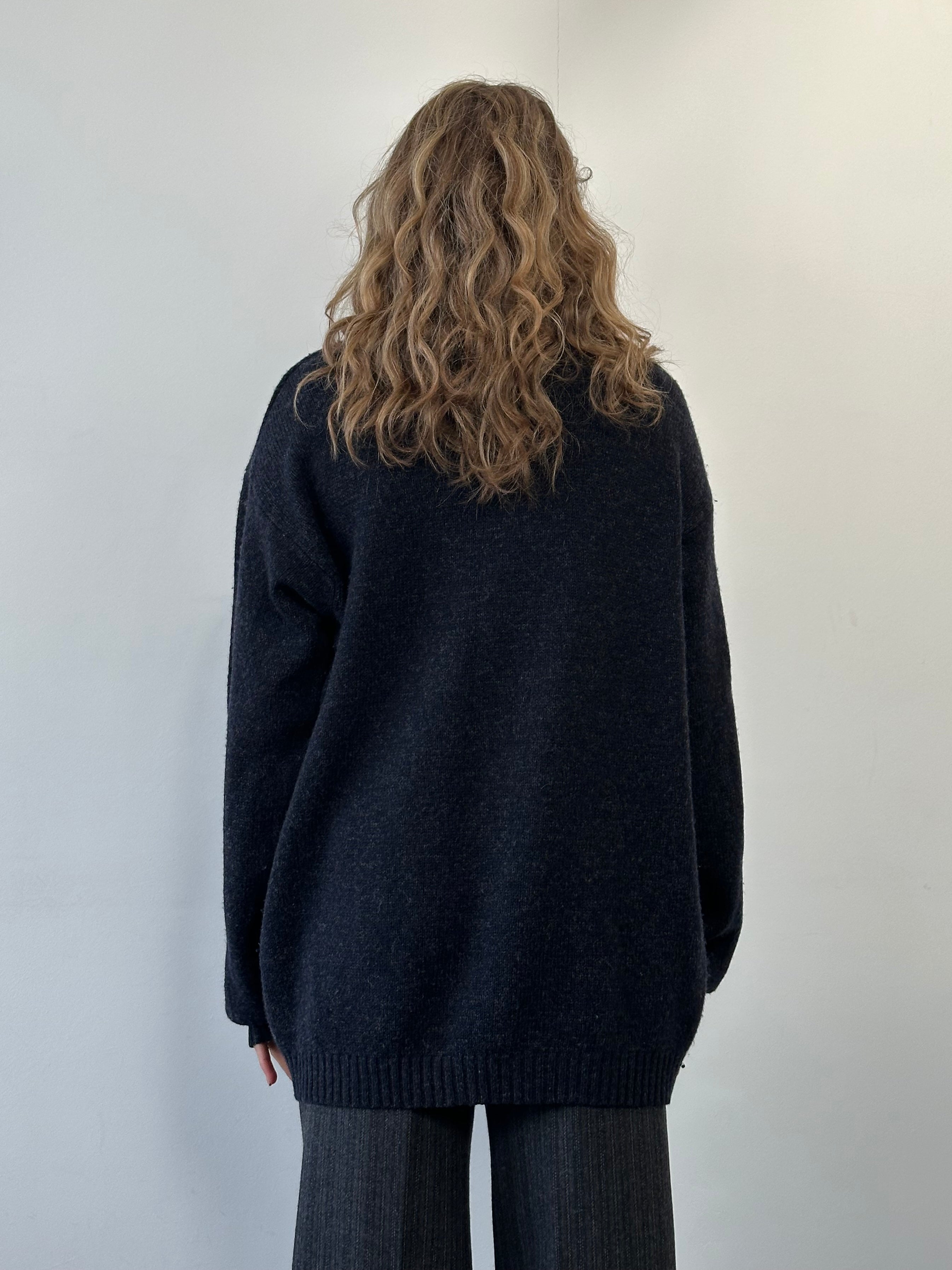 Armani Jeans pure wool roll neck jumper in XL, featuring a cozy, fitted design in a neutral color, perfect for cold weather.