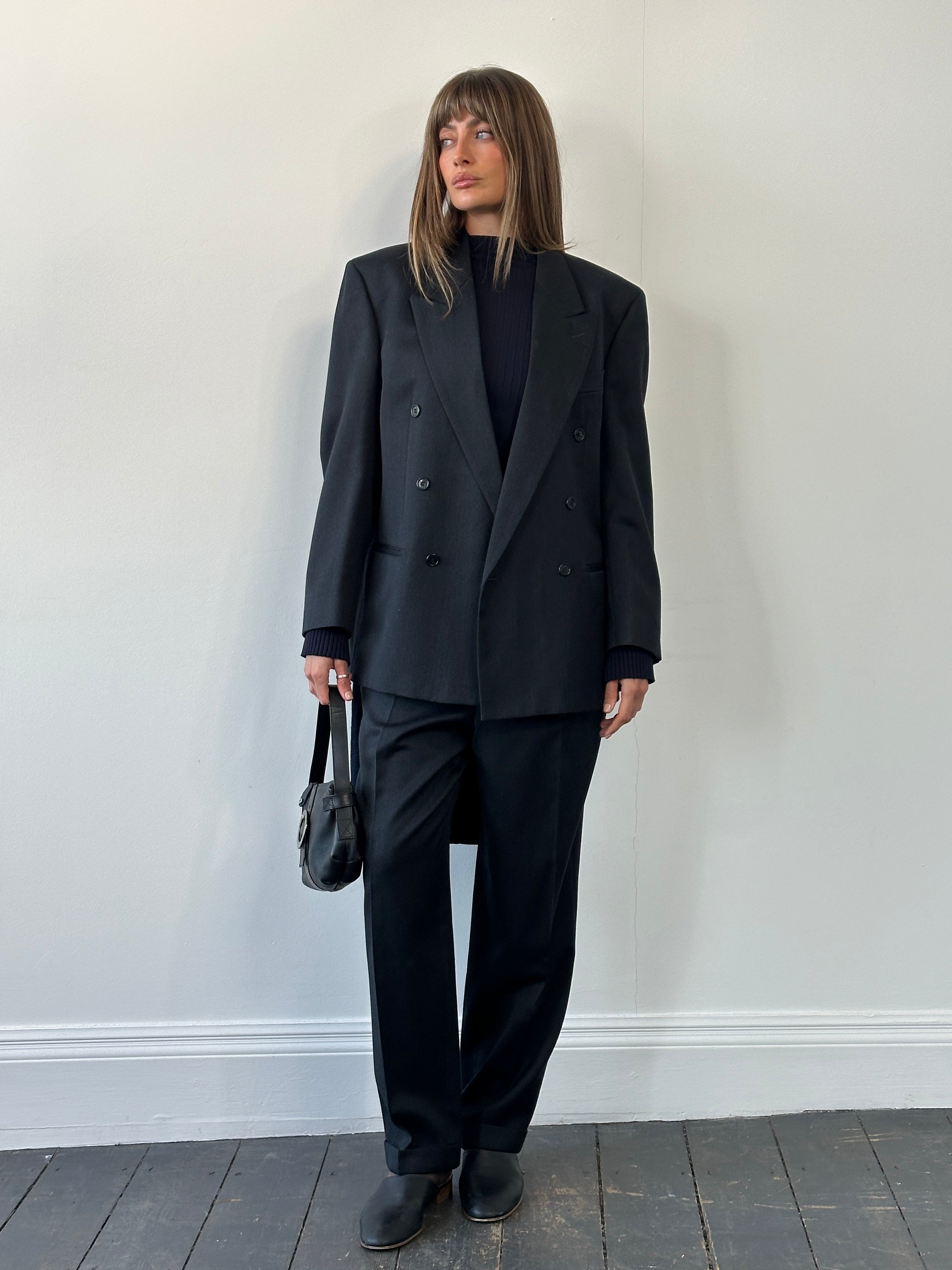 Pierre Cardin 1990s Pure Wool Double Breasted Suit - 42S/W32 - SYLK