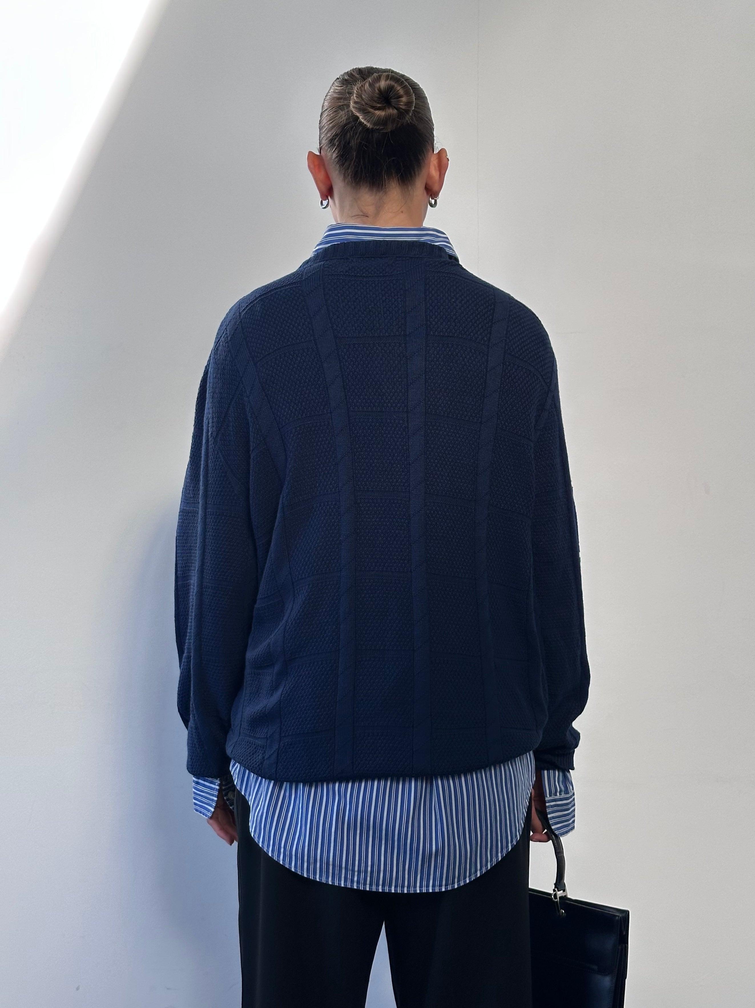 Christian Dior Monsieur 1980s knitted jumper in size L, featuring classic design and soft fabric, displayed on a plain background.