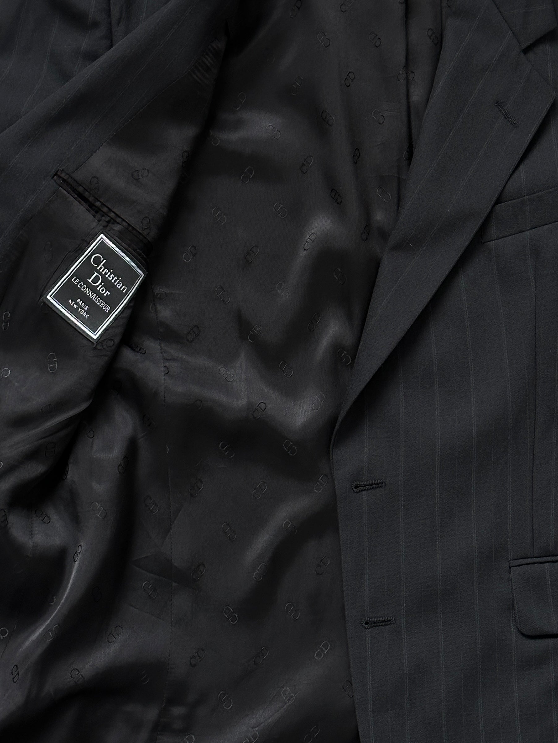 Christian Dior Le Connaisseur 1990s Pure Wool Stripe Blazer - 42R/XL - SYLK