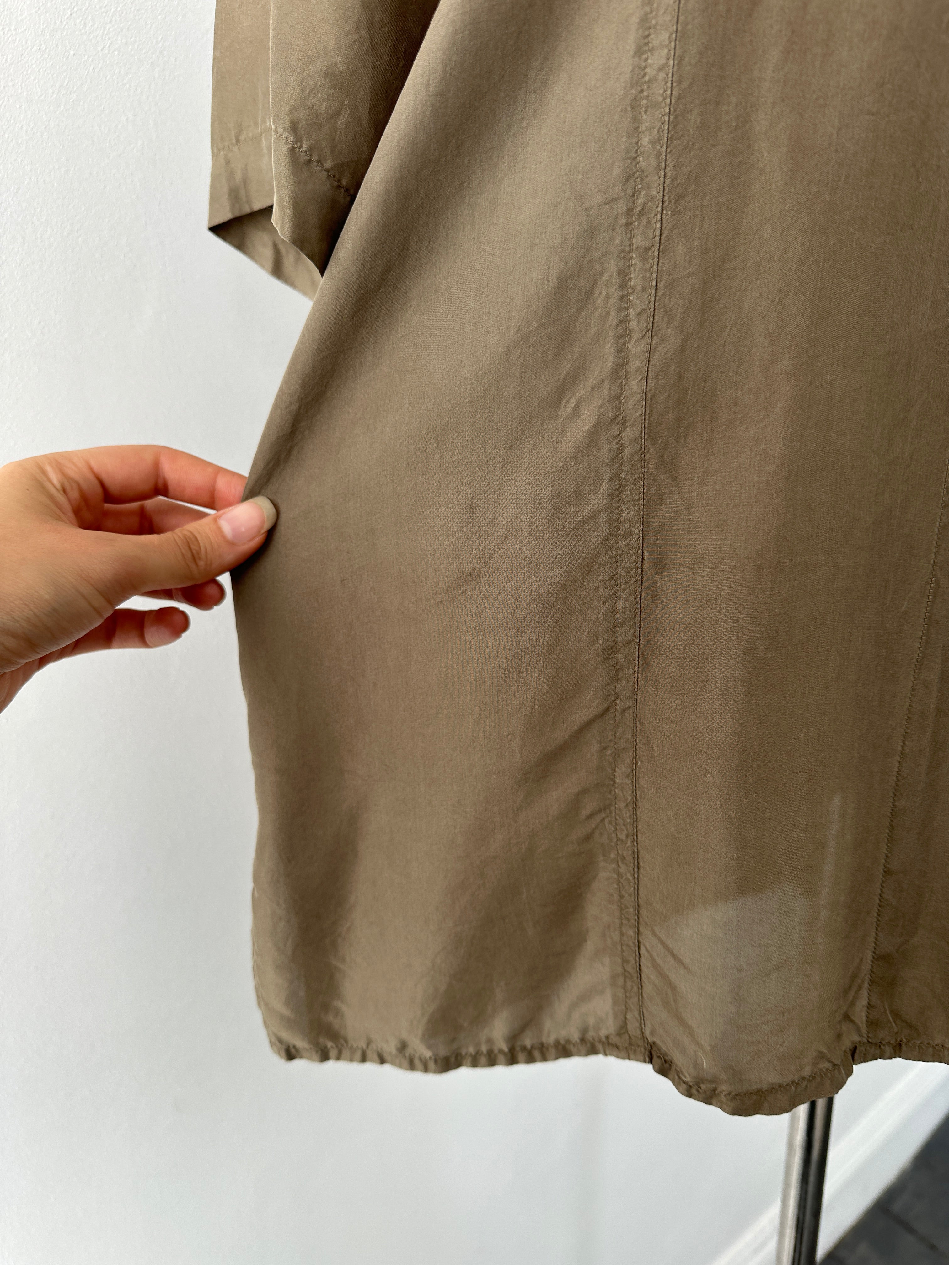 Vintage 1990s Pure Silk Short Sleeve Shirt - XL