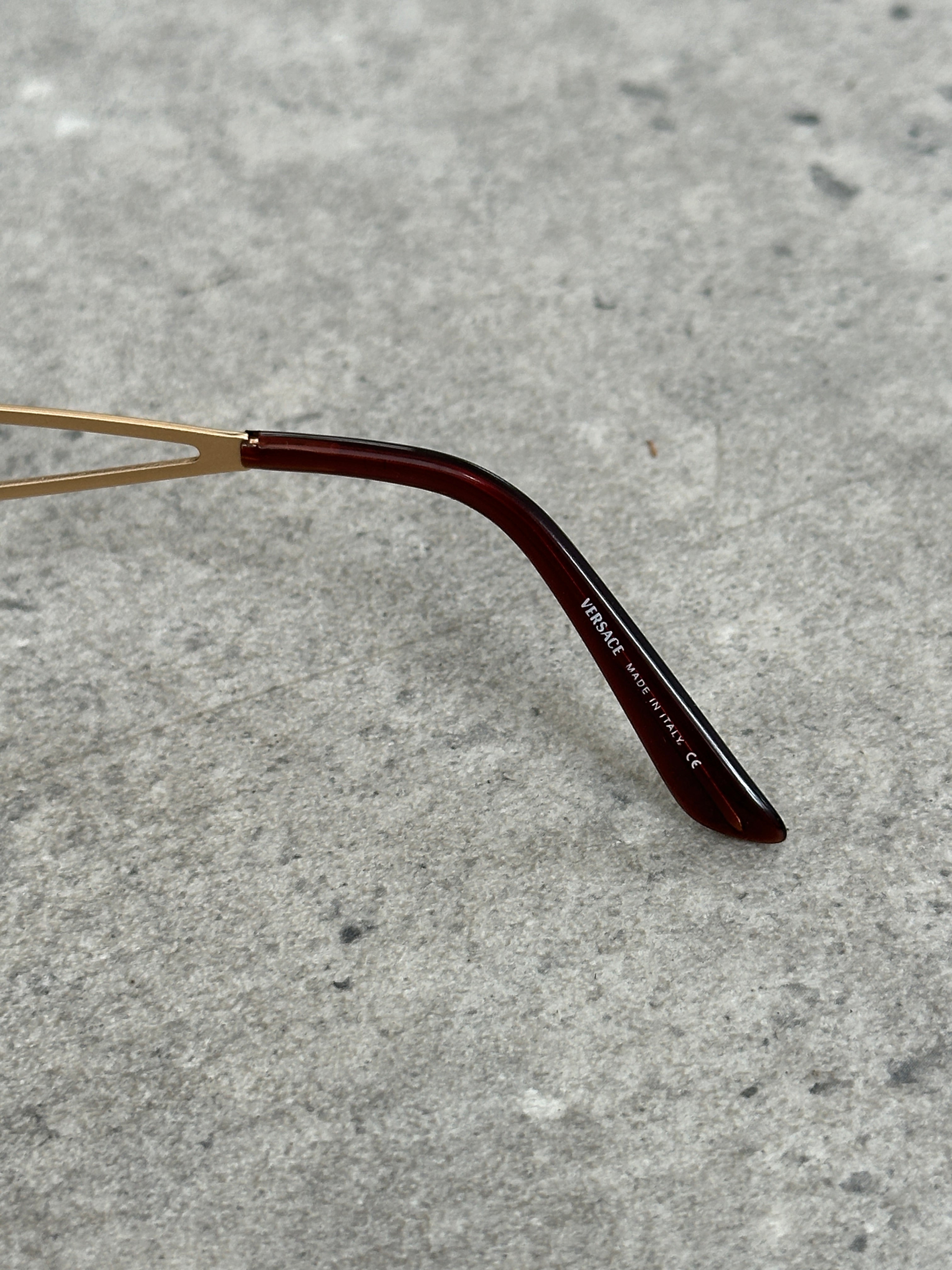 Versace 1990s Rimless Medusa Logo Sunglasses
