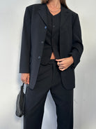 Pierre Cardin Pinstripe Wool Three Piece Suit - 40S/W32 - SYLK